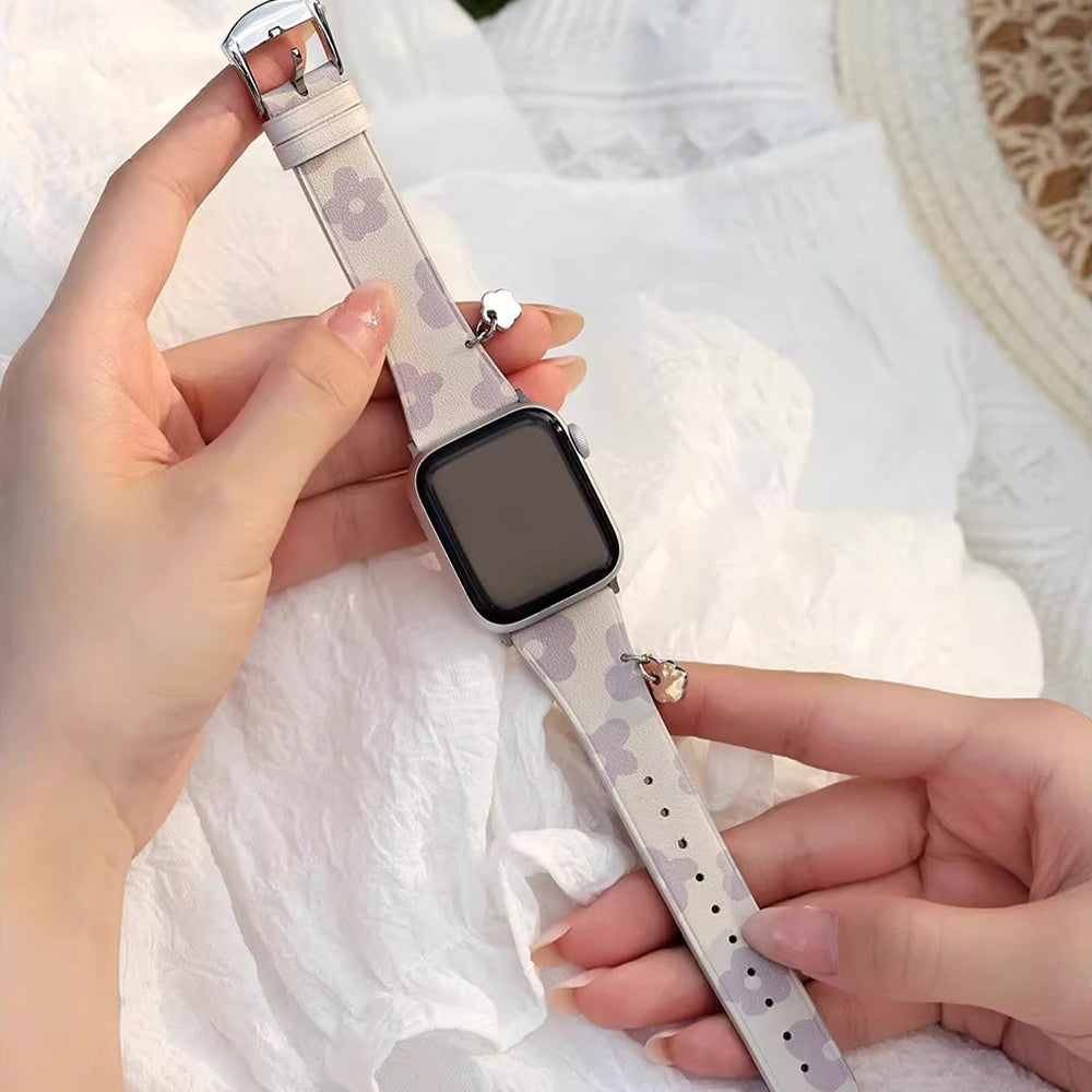 Tekne Floro Leather Band|Light Purple