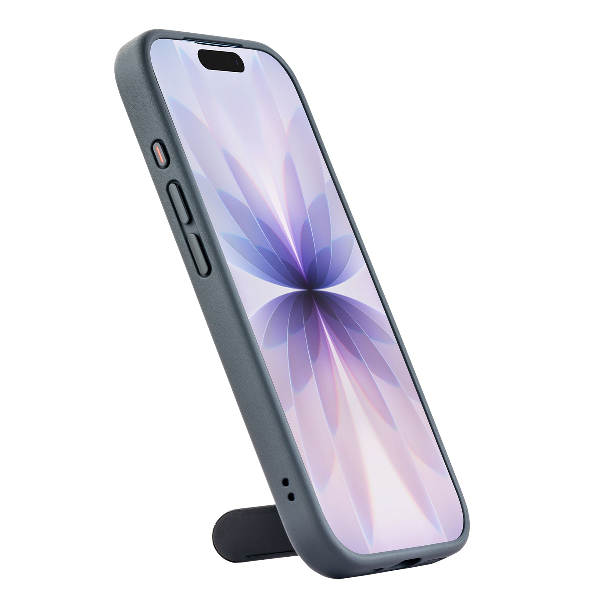 TEKNE Hybrid Frost Matte with stand Case for iPhone 17-Black