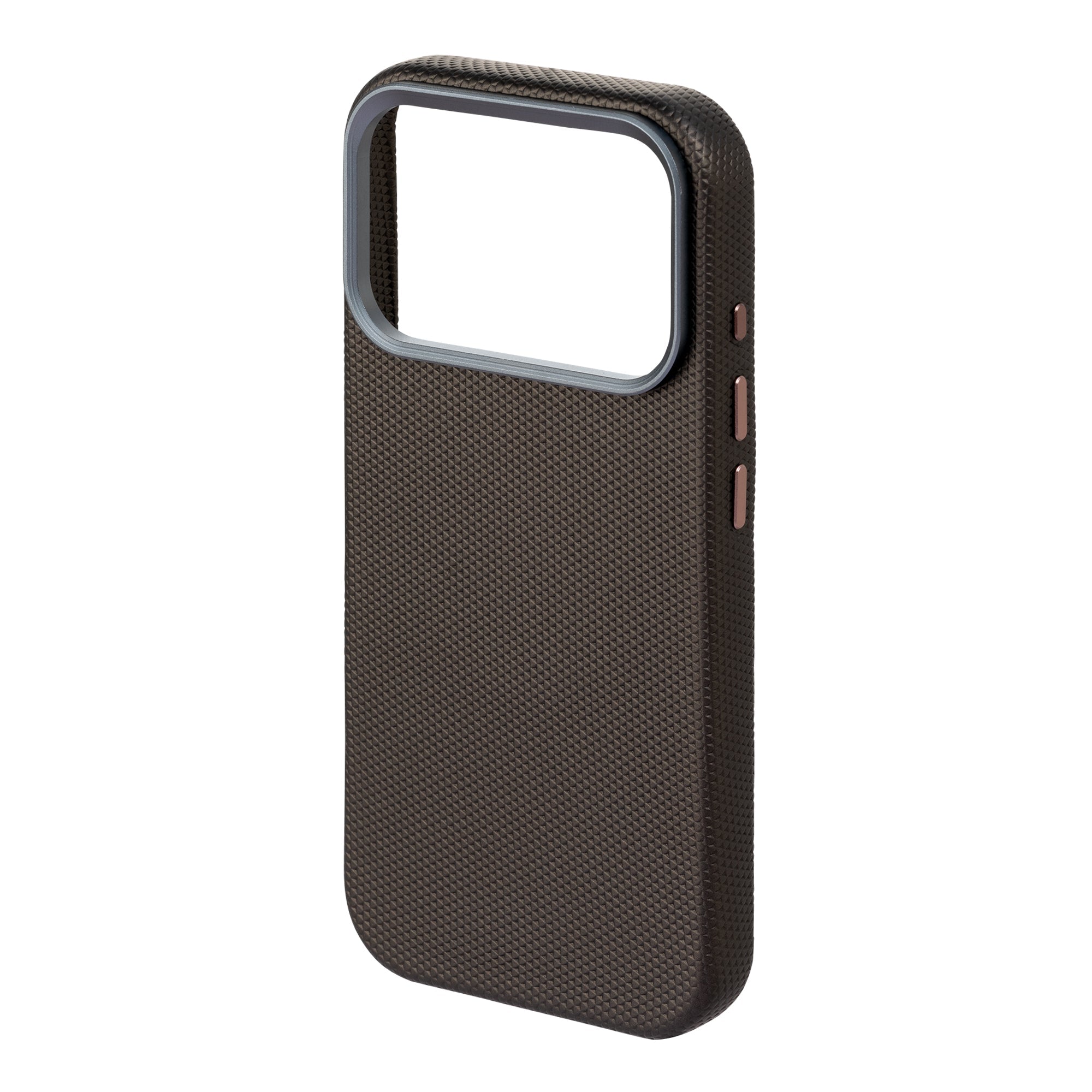 TEKNE Textura Vegan Leather Case for iPhone 17 Pro-Grey