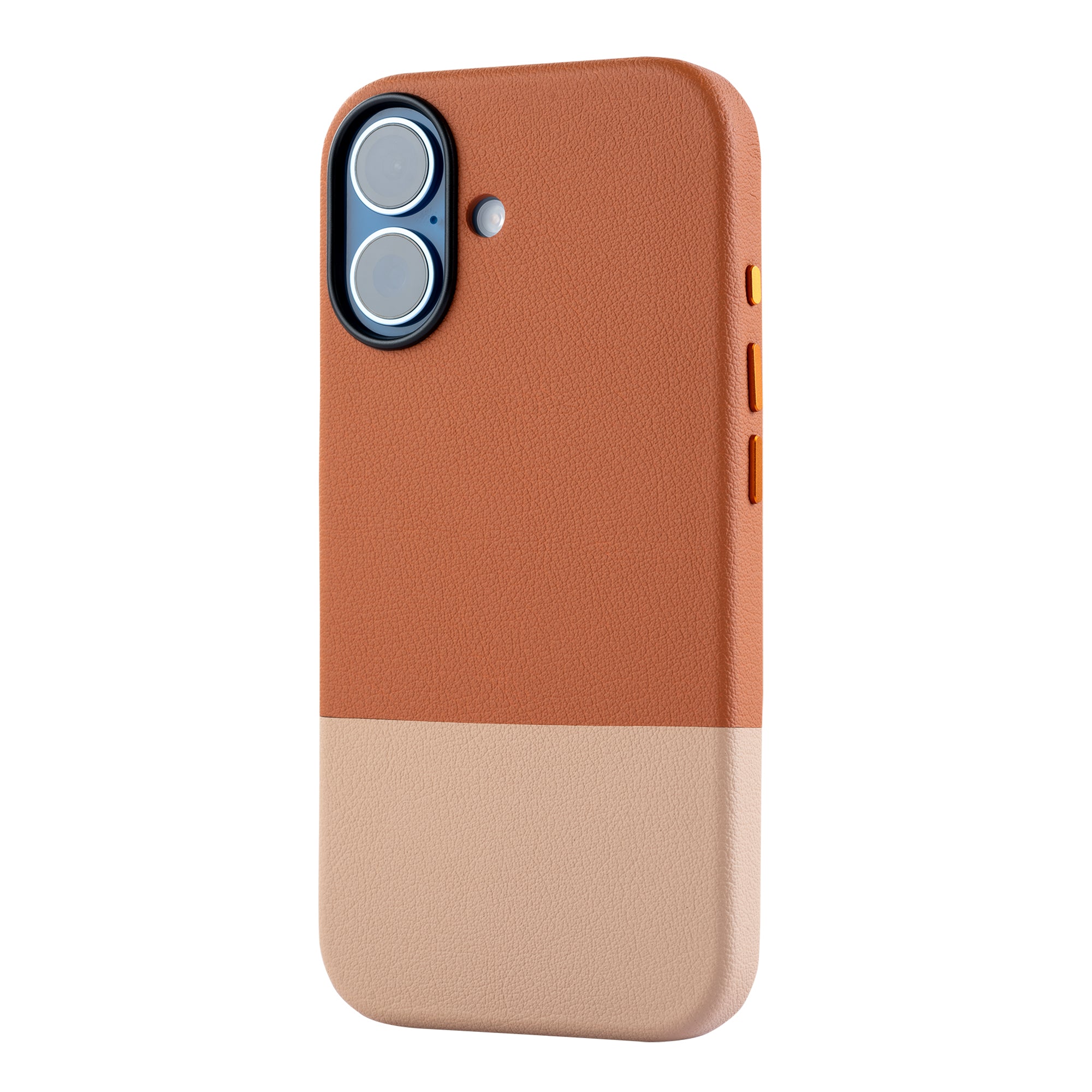 TEKNE DualTone Vegan Leather Case for iPhone 17-Brown