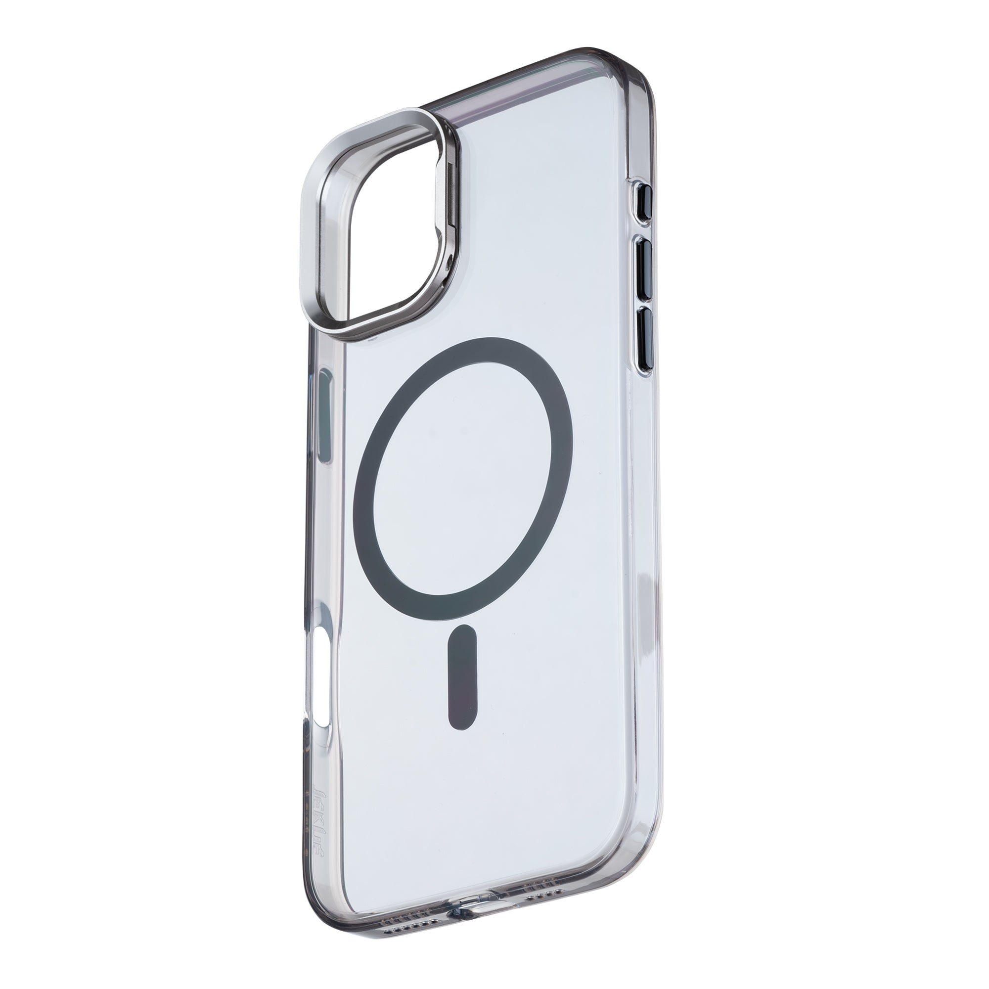 Tekne CRYSTAL Case with Metal Camera Stand for iPhone 16 Plus-Black