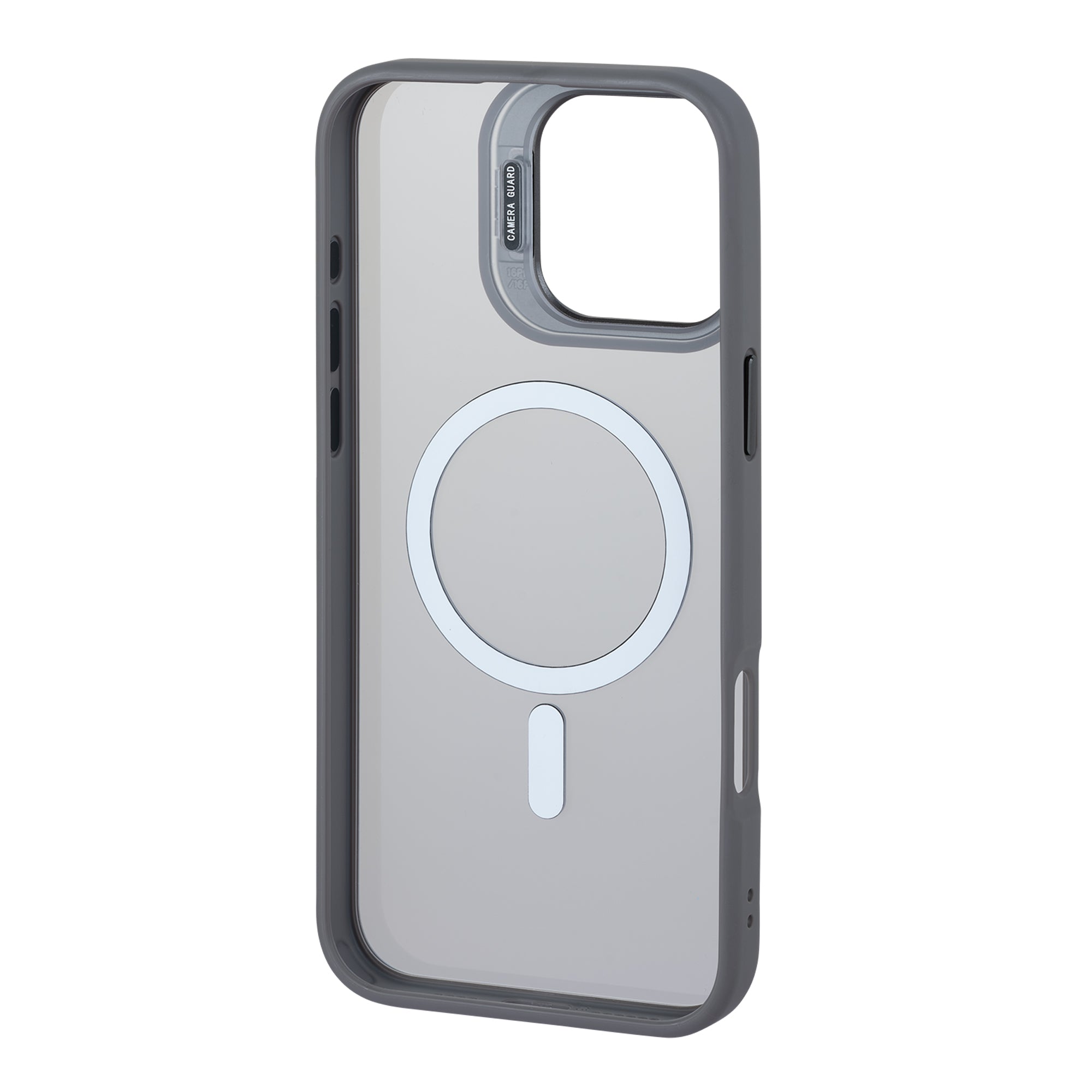 Tekne CLEAR Case with Camera stand for iPhone 16 Pro Max-Grey