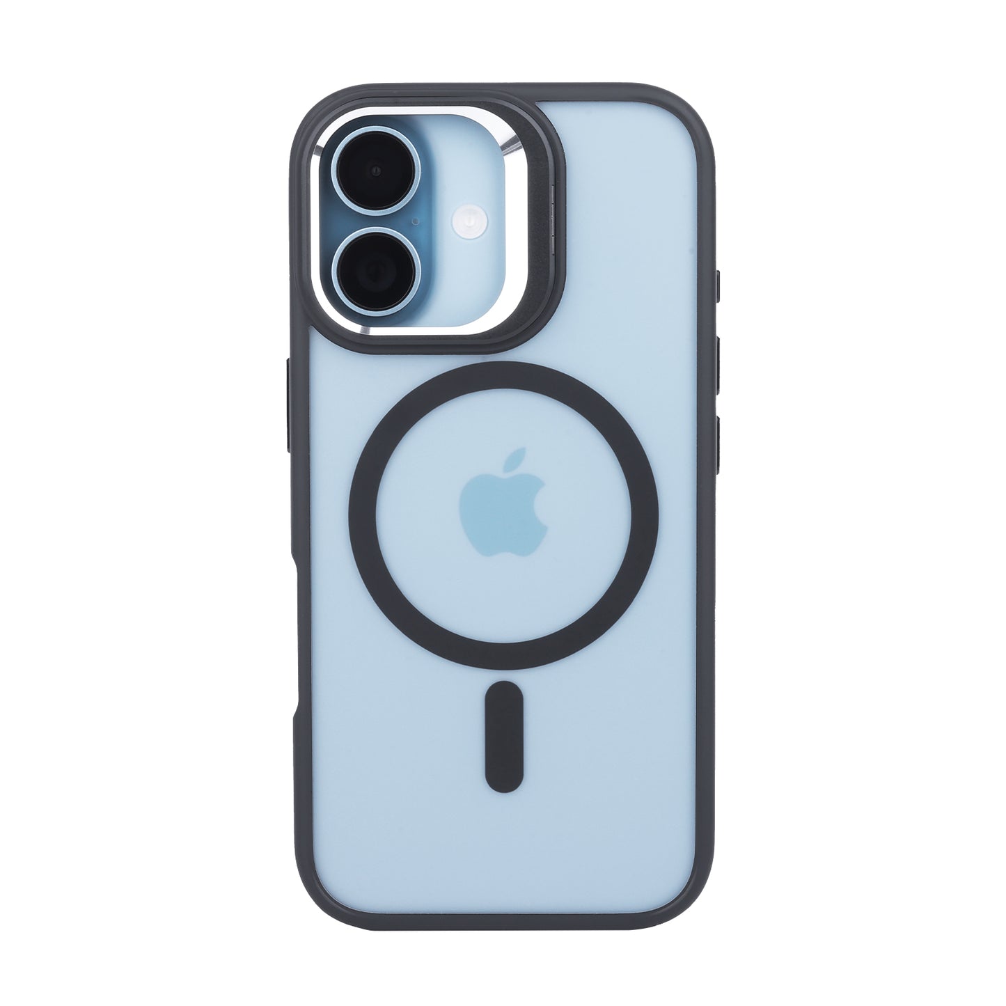 Tekne CLEAR Case with Camera Stand for iPhone 16 | Slim, Transparent & Scratch-Resistant - Black