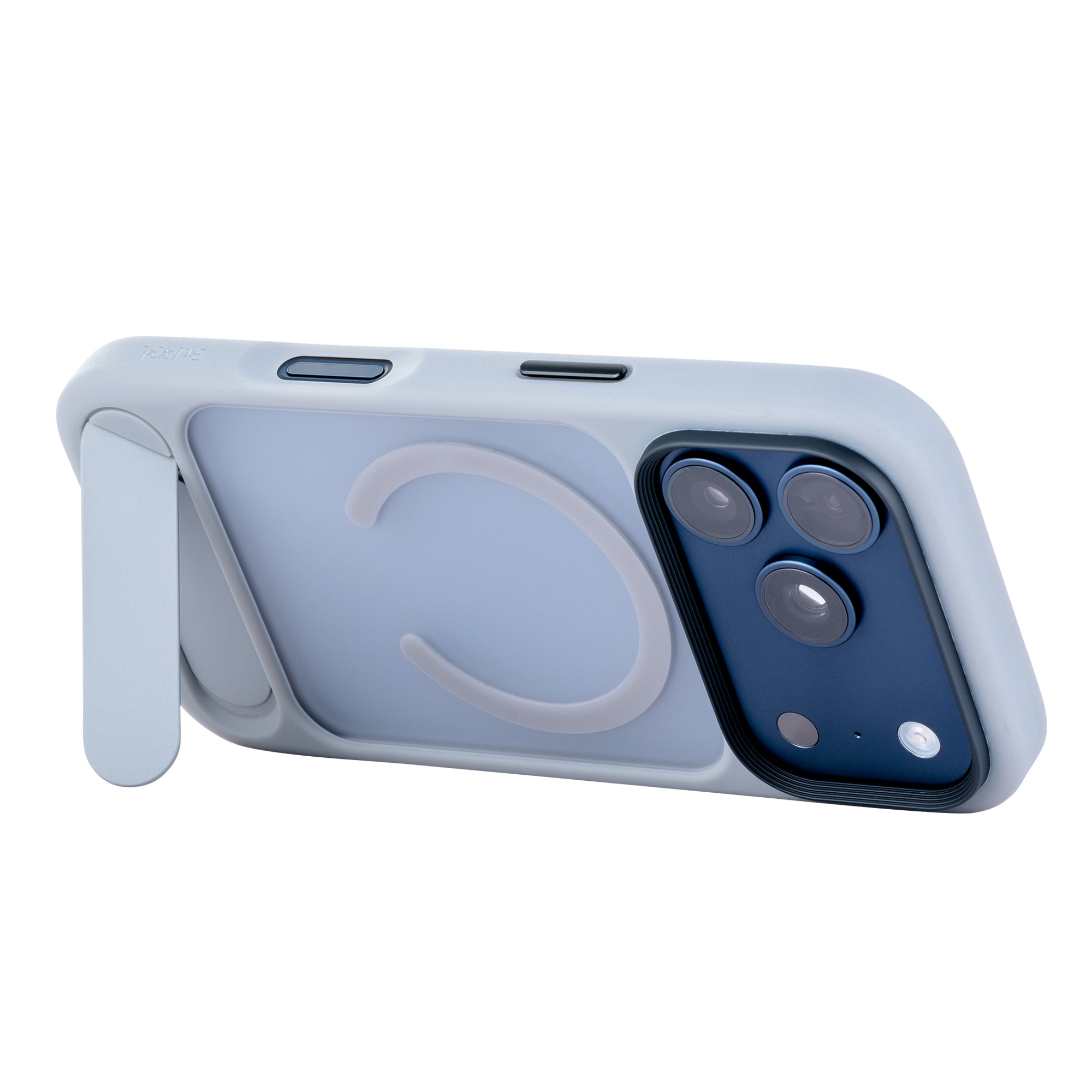 TEKNE Hybrid Frost Matte with stand Case for iPhone 17 Pro-Grey