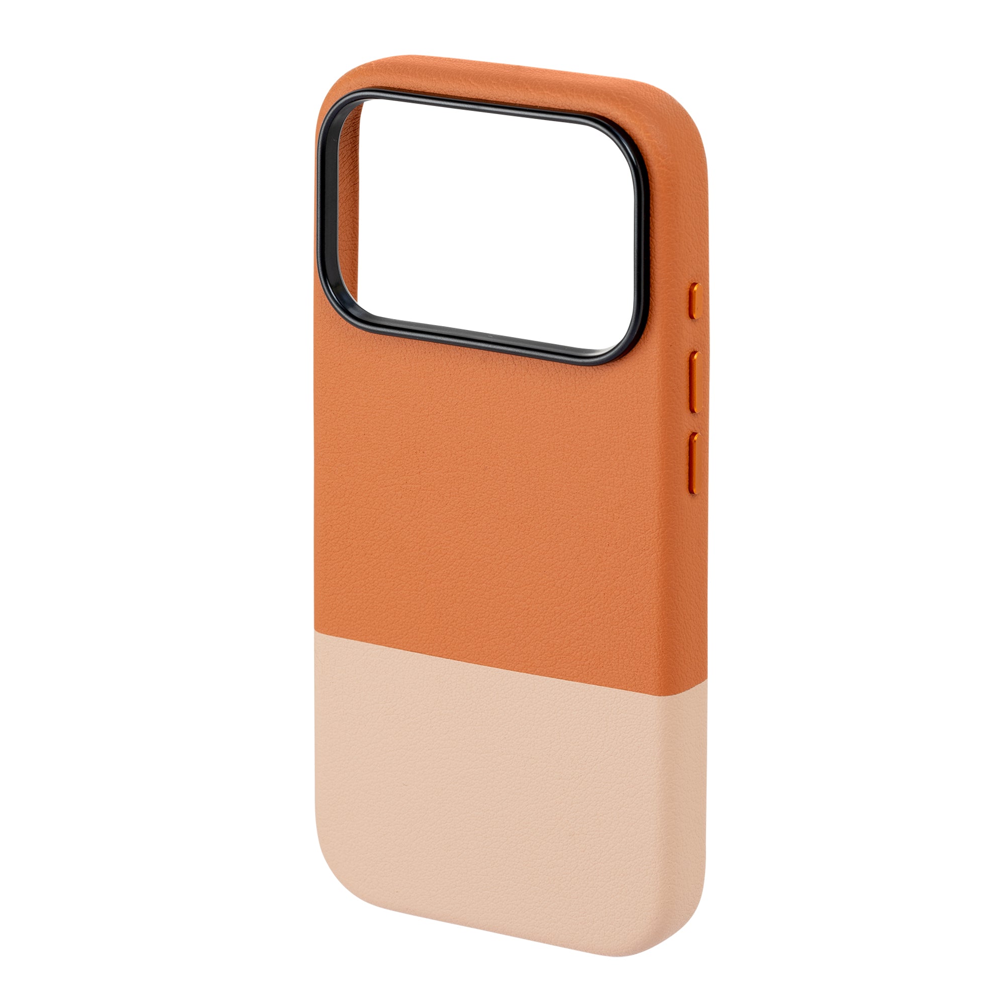 TEKNE DualTone Vegan Leather Case for iPhone 17 Pro- Brown