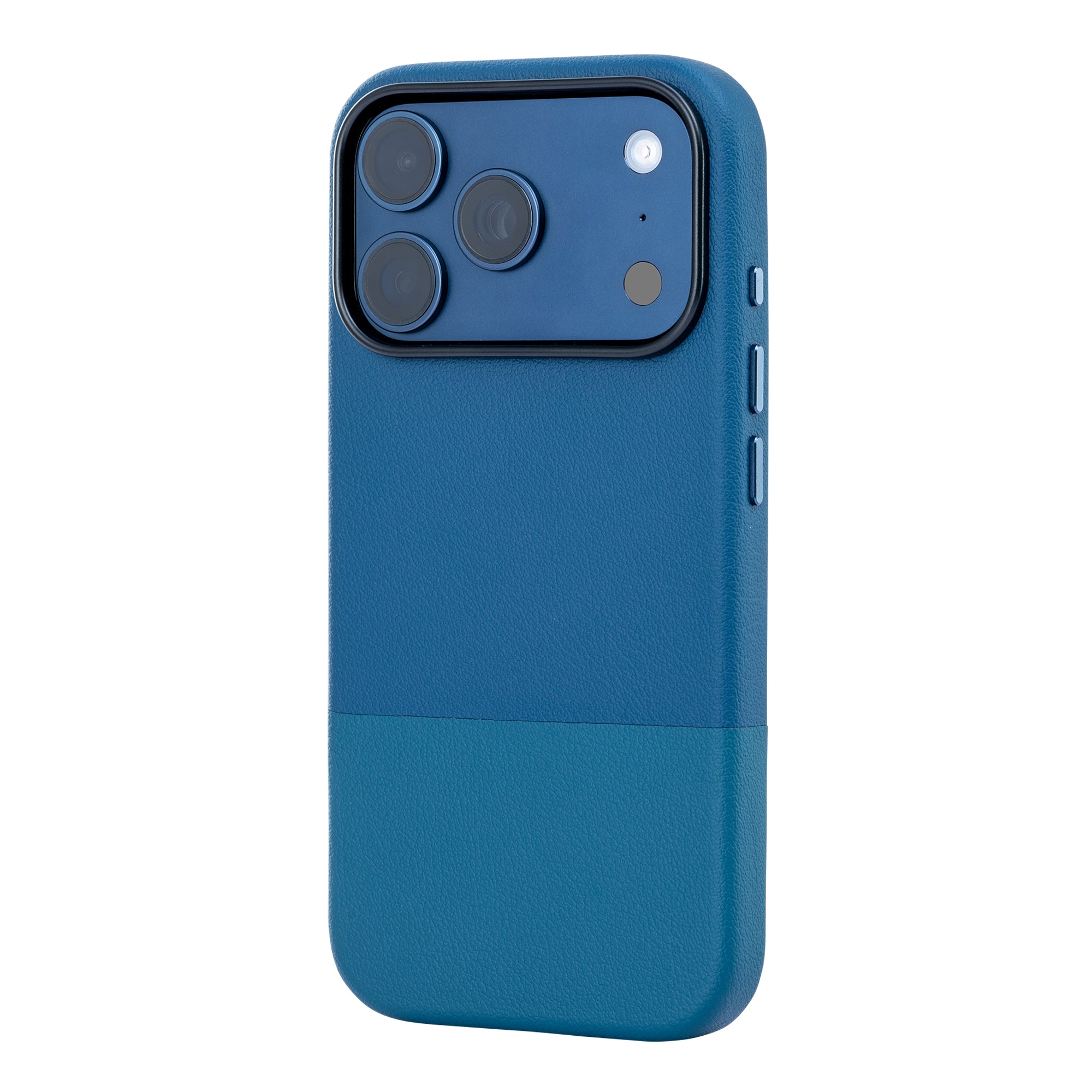TEKNE DualTone Vegan Leather Case for iPhone 17 Pro- Blue