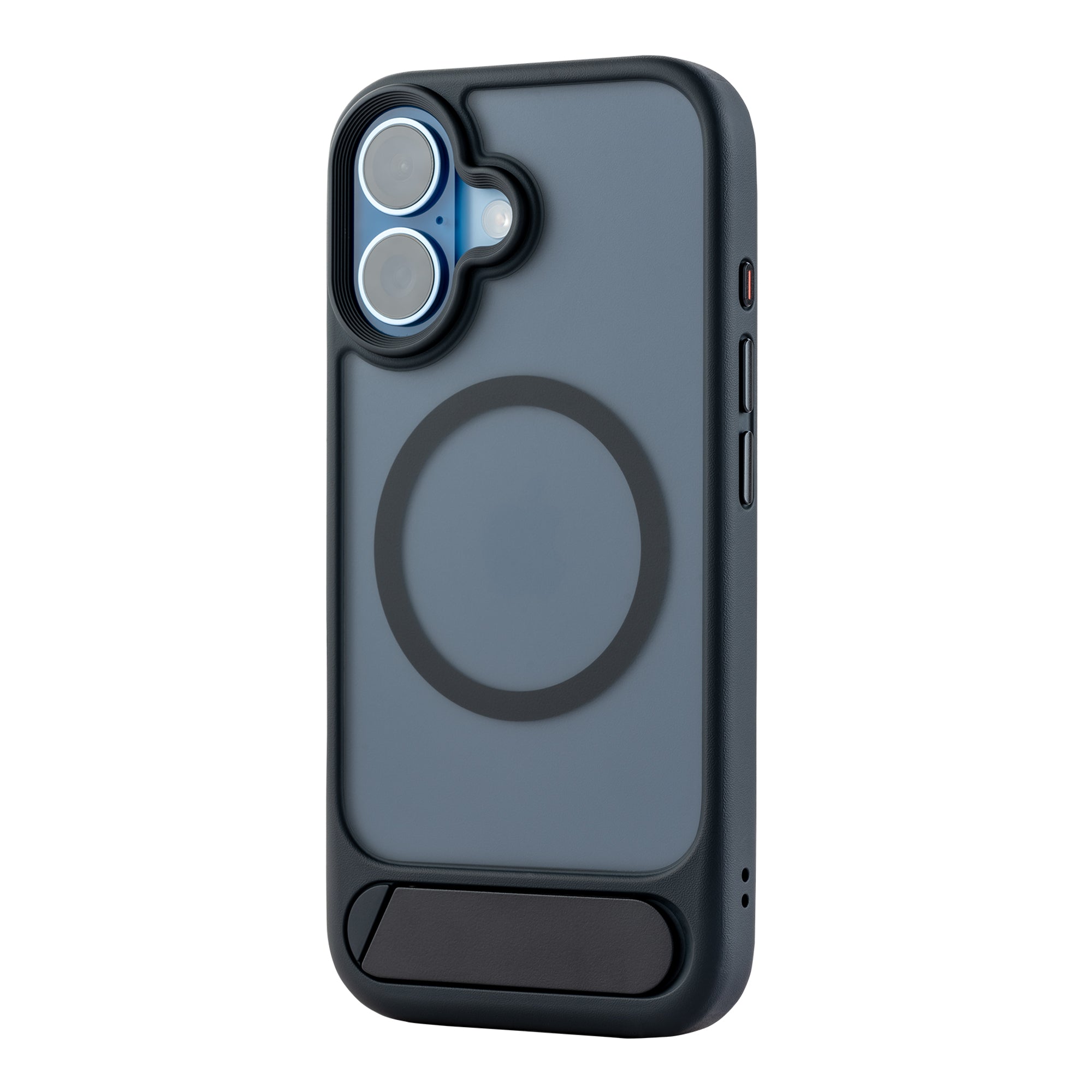 TEKNE Hybrid Frost Matte with stand Case for iPhone 17-Black