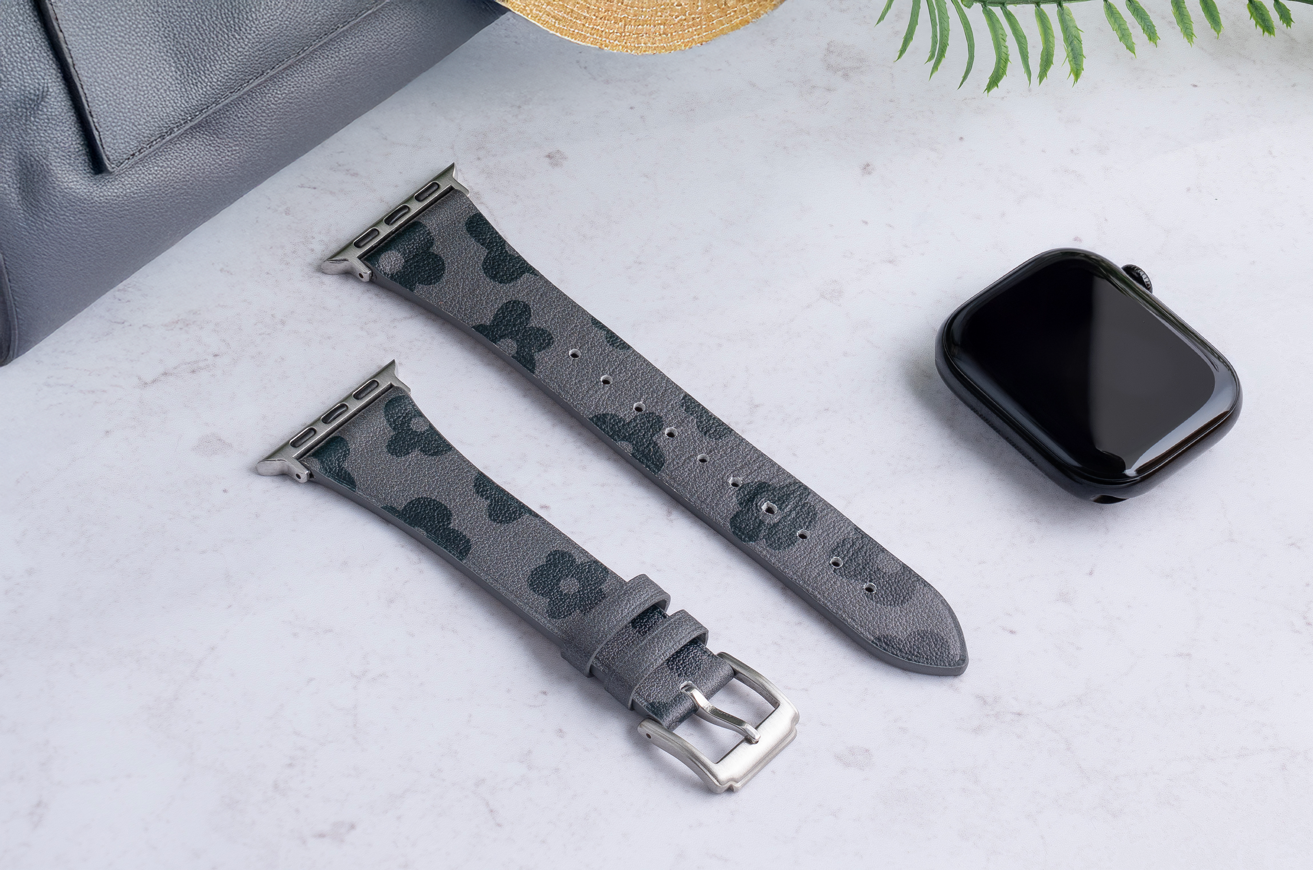 Tekne Floro Leather Band|Black