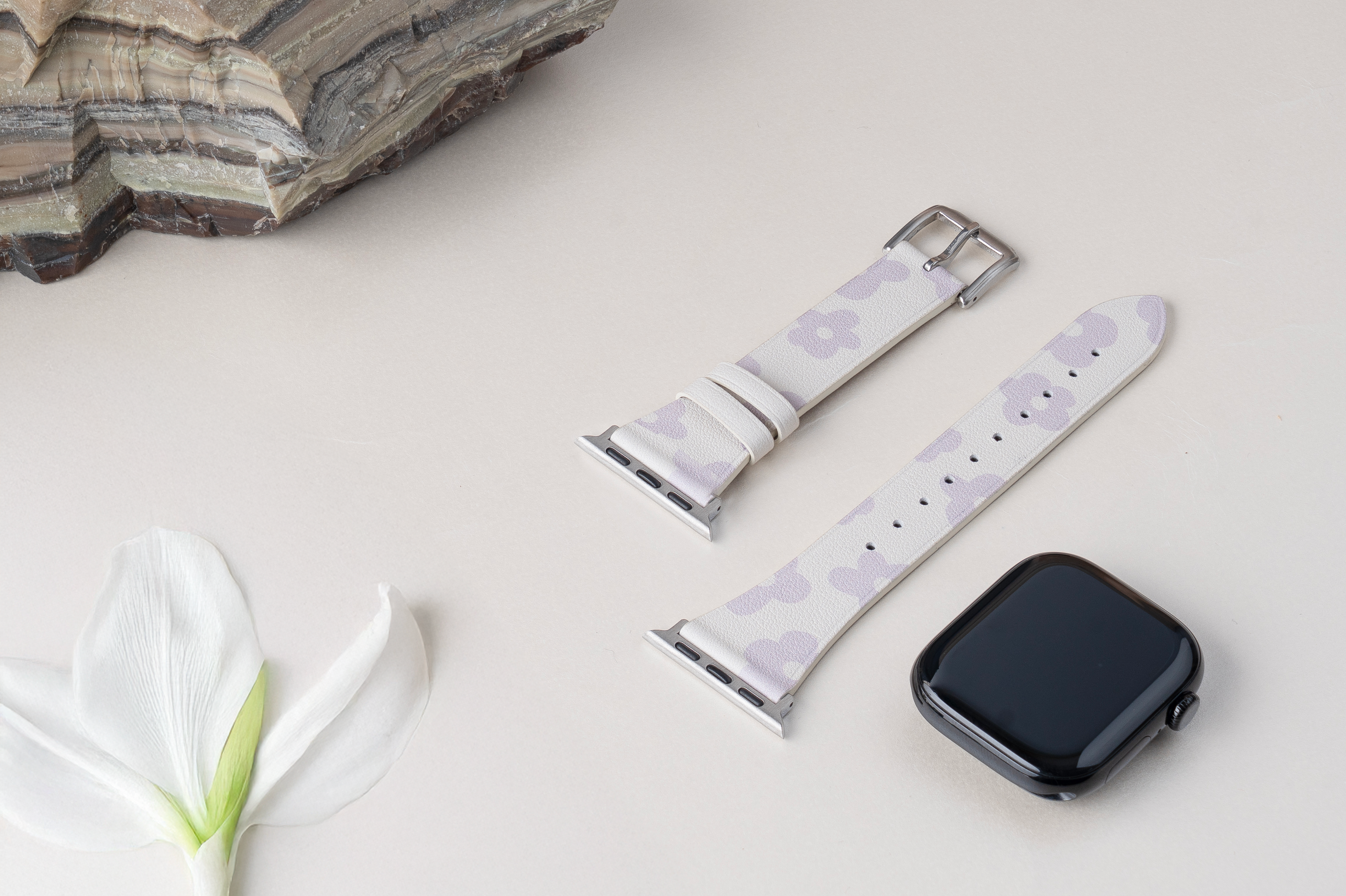Tekne Floro Leather Band|Light Purple