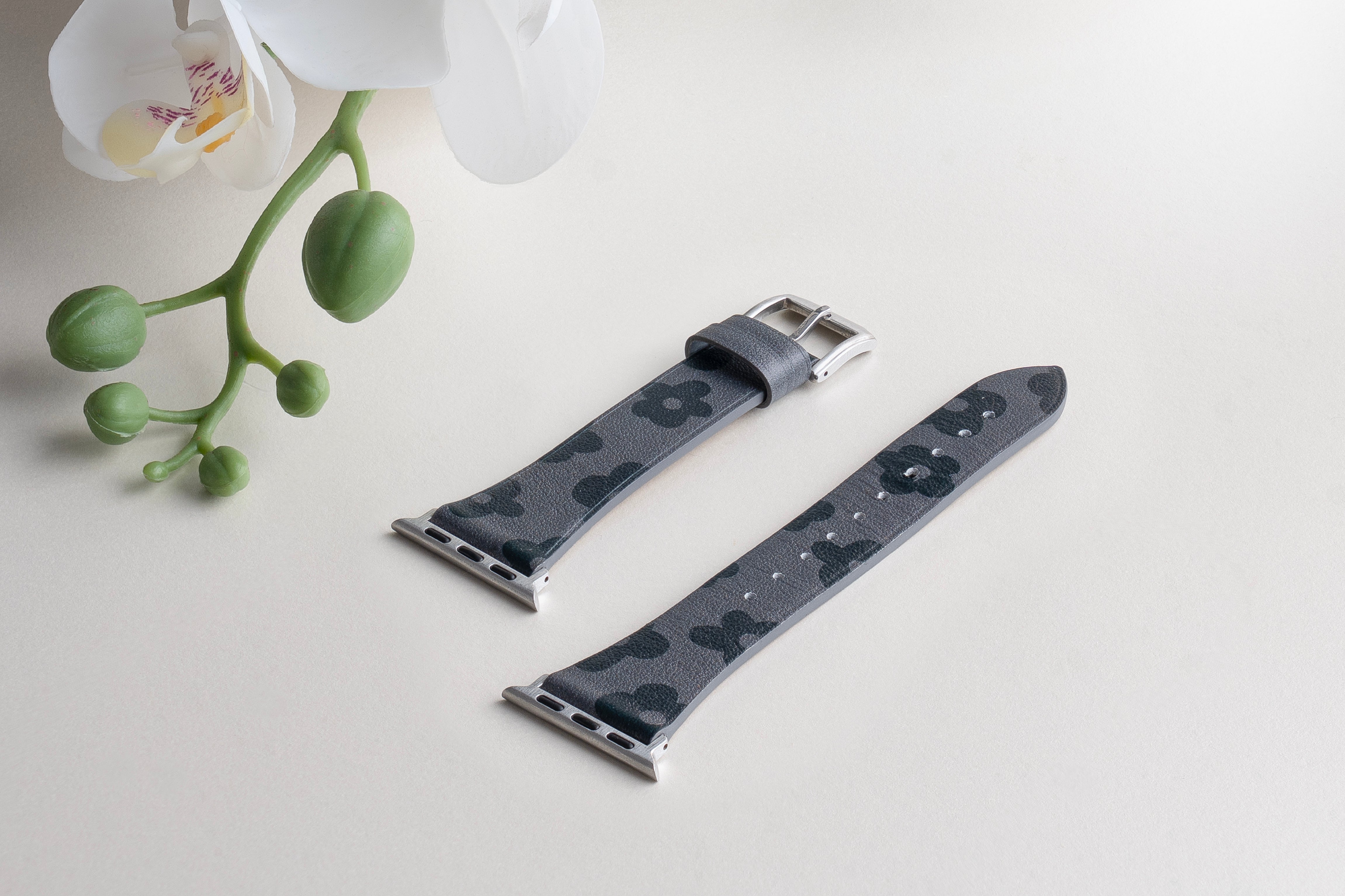 Tekne Floro Leather Band|Black