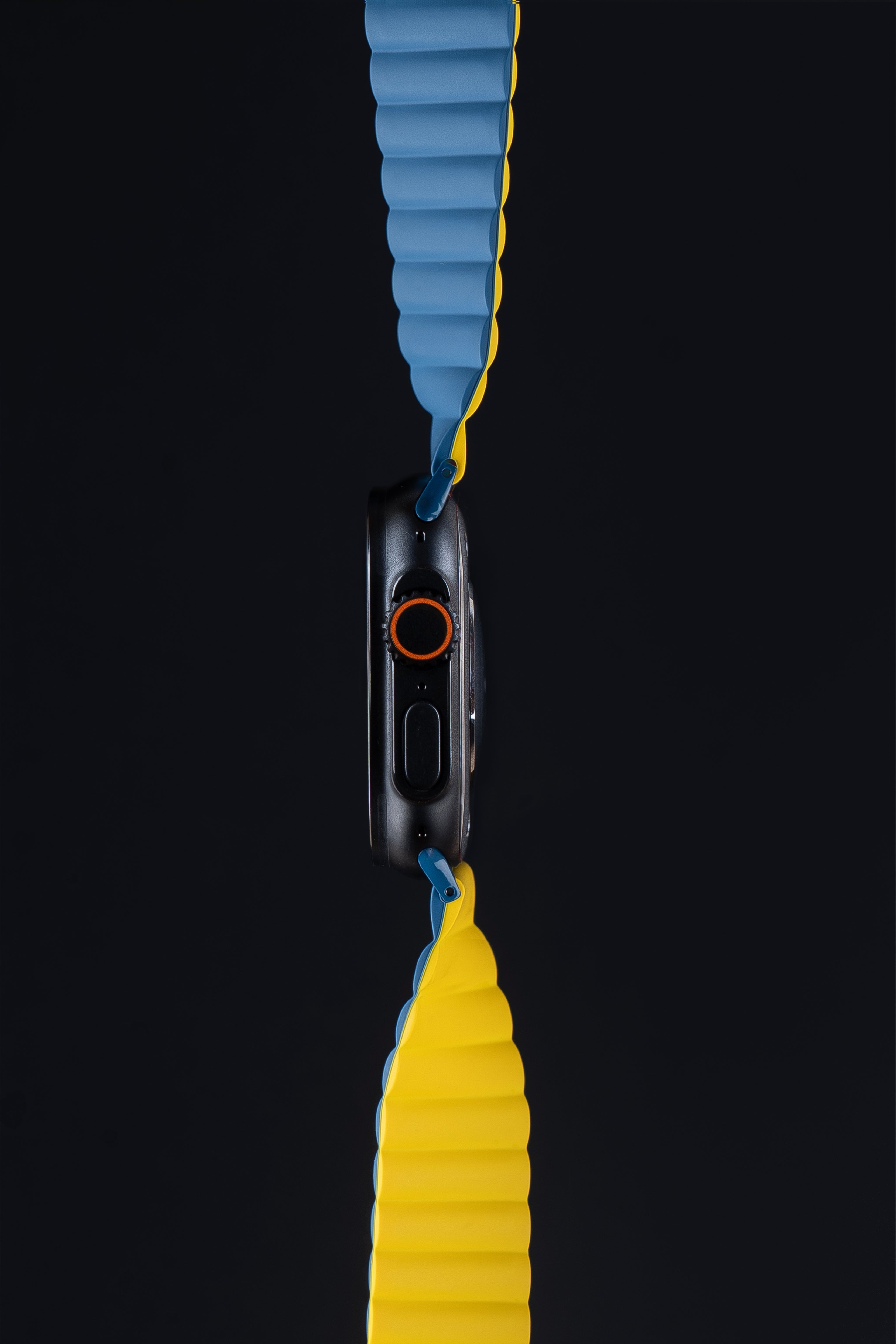 Tekne Reversible Magnetic Silicone Band | Blue-Yellow