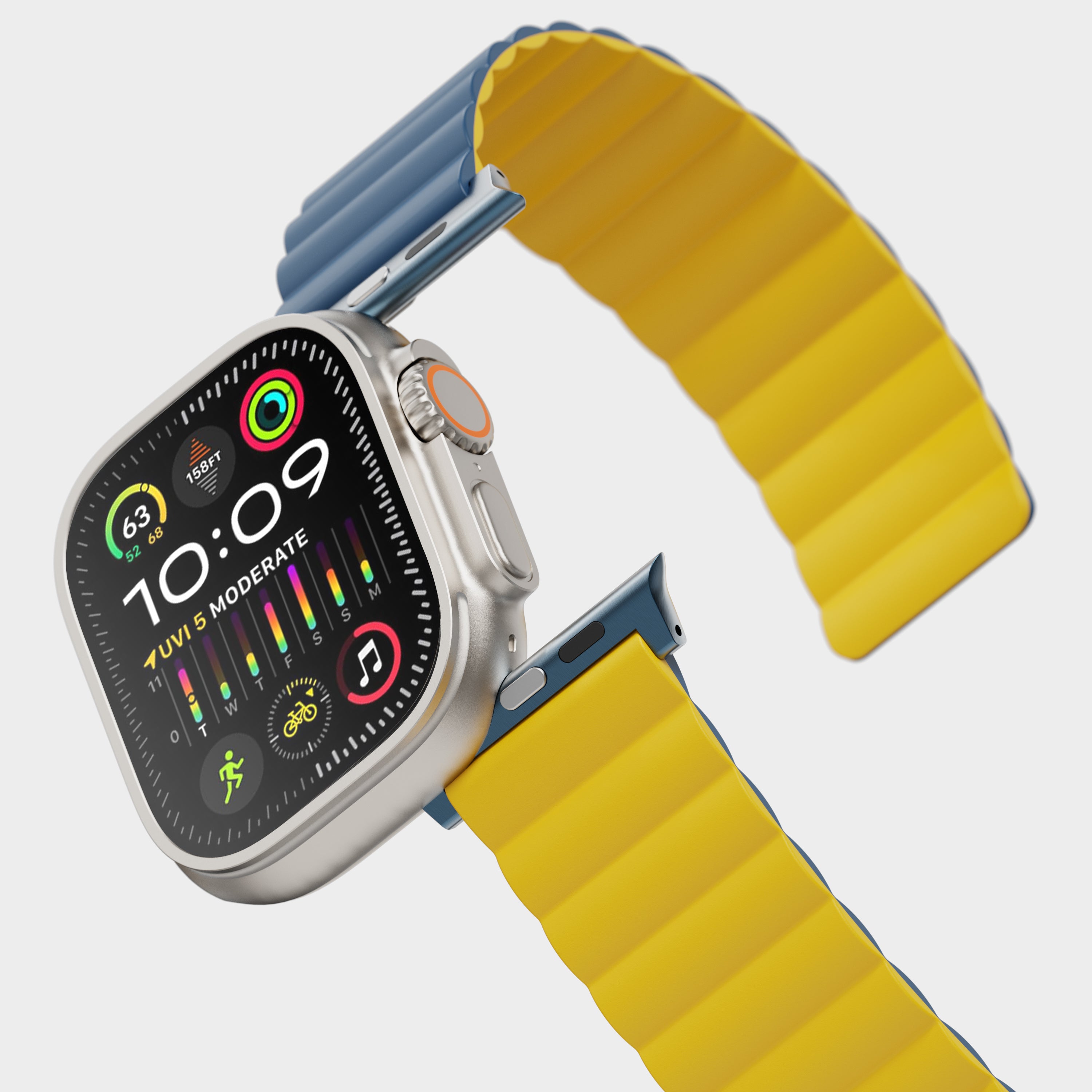 Tekne Reversible Magnetic Silicone Band | Blue-Yellow
