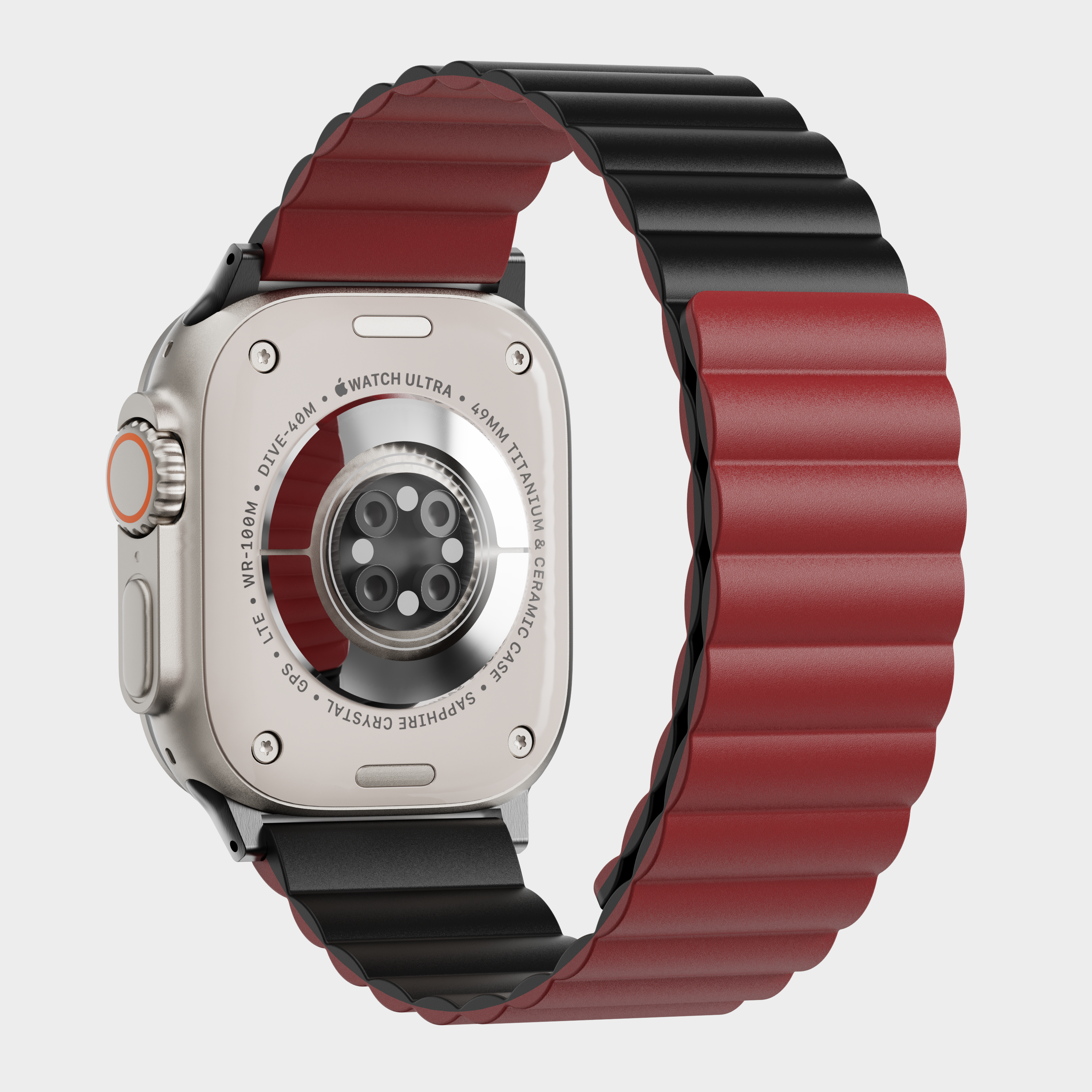Tekne Reversible Magnetic Silicone Band|Red-Black