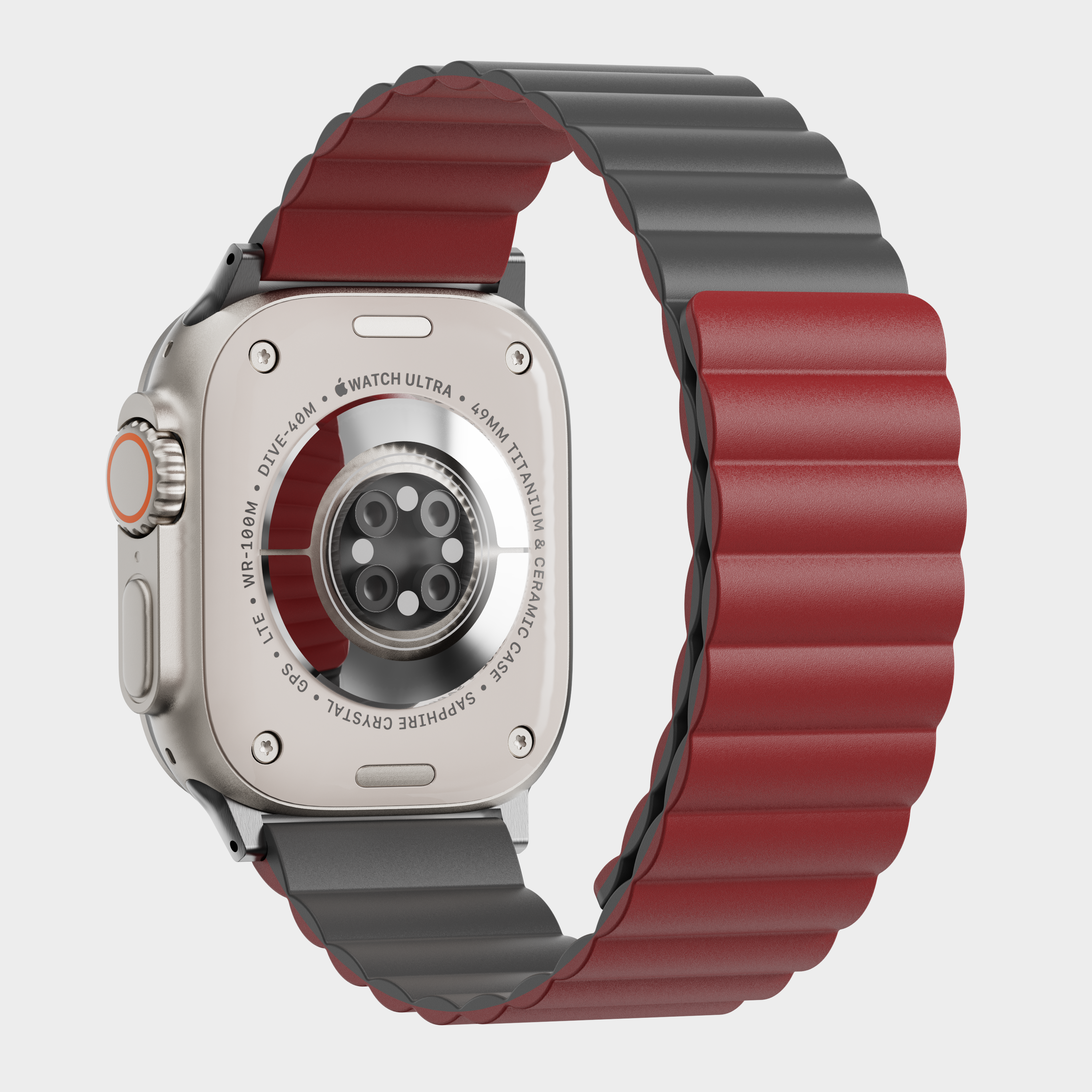 Tekne Reversible Magnetic Silicone Band|Grey-Red