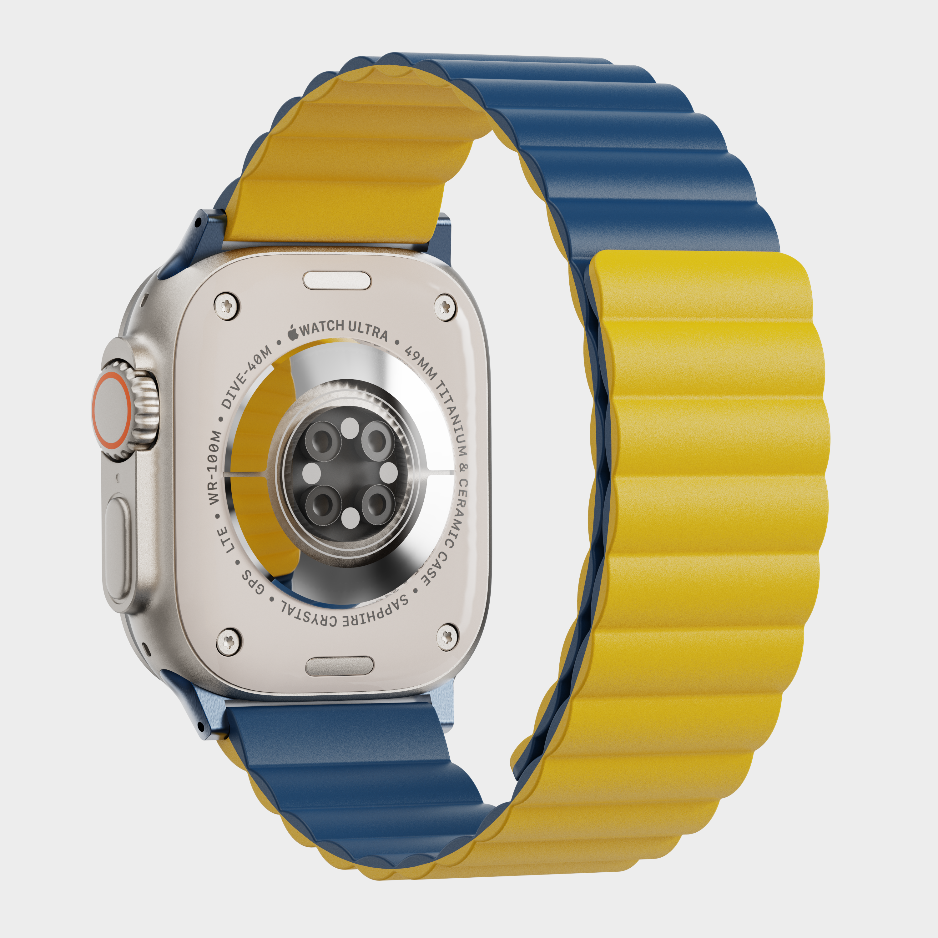 Tekne Reversible Magnetic Silicone Band|Blue-Yellow