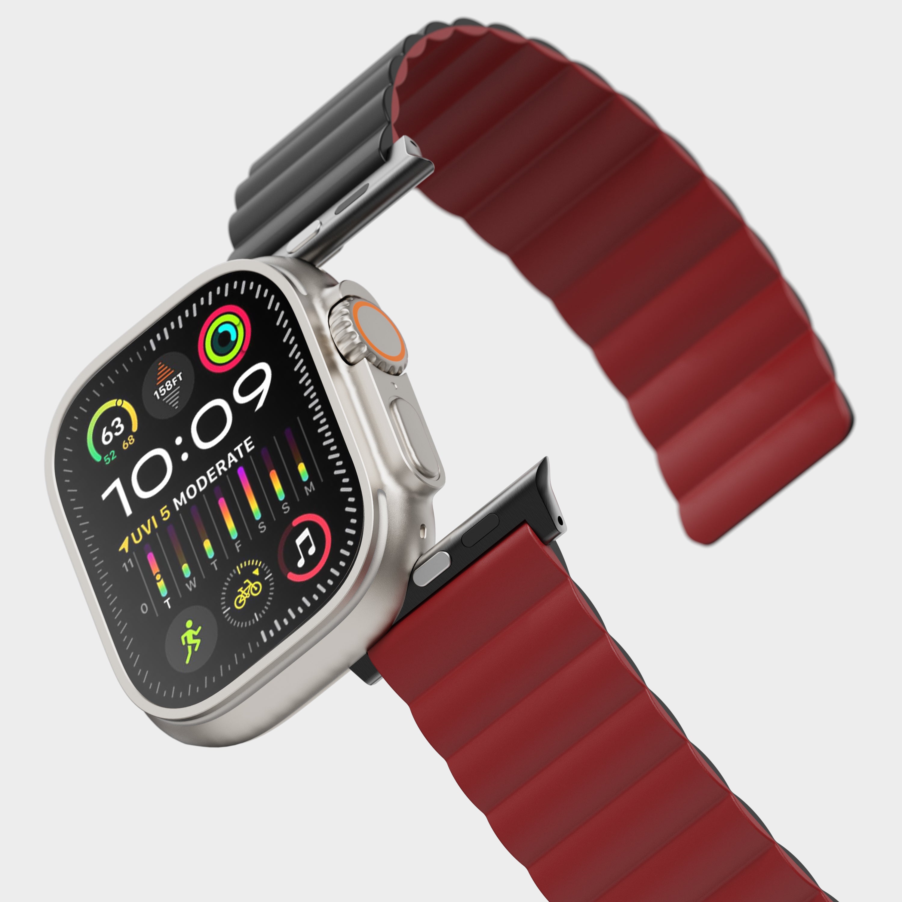 Tekne Reversible Magnetic Silicone Band|Red-Black