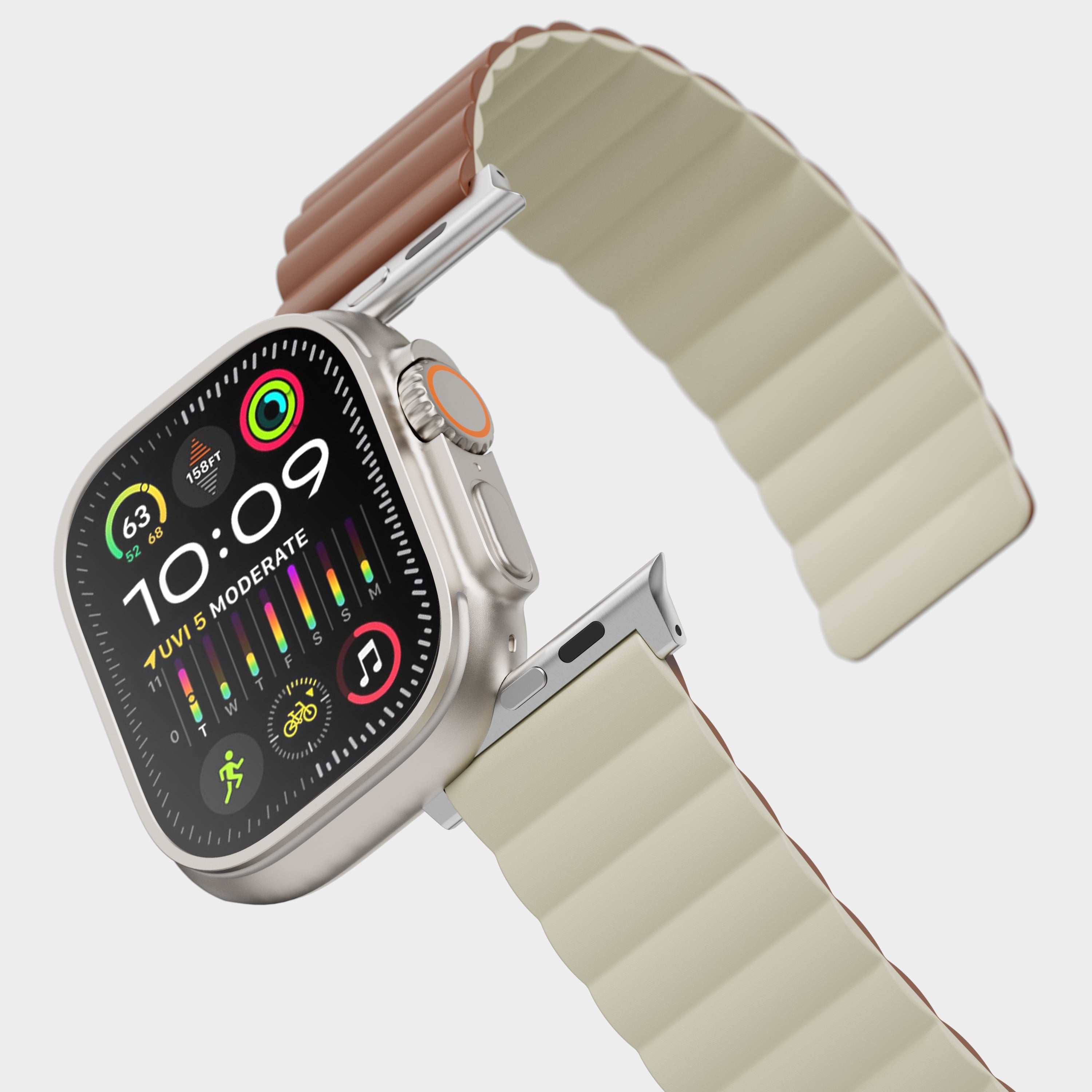 Tekne Reversible Magnetic Silicone Band|Brown- Starlight