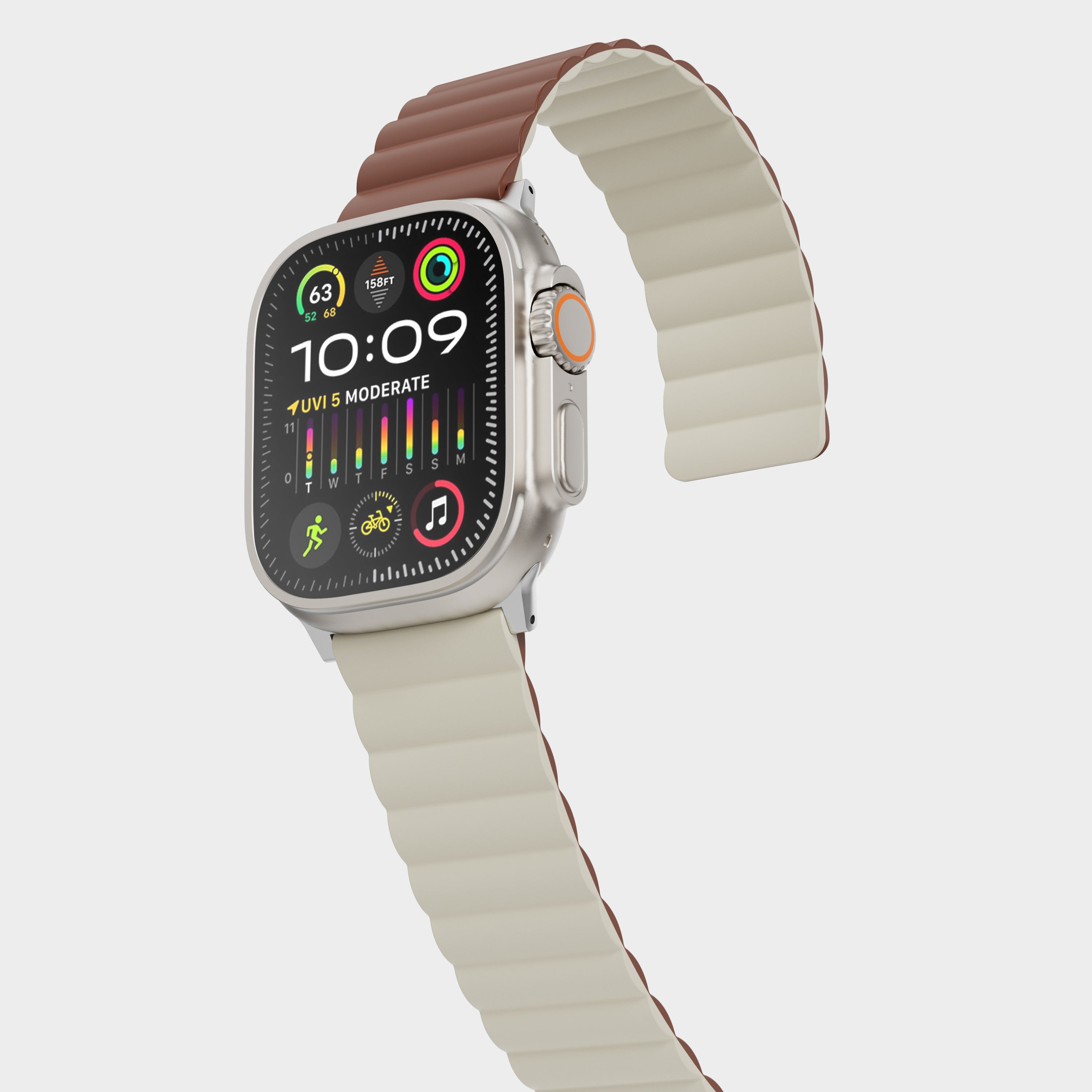 Tekne Reversible Magnetic Silicone Band|Brown- Starlight