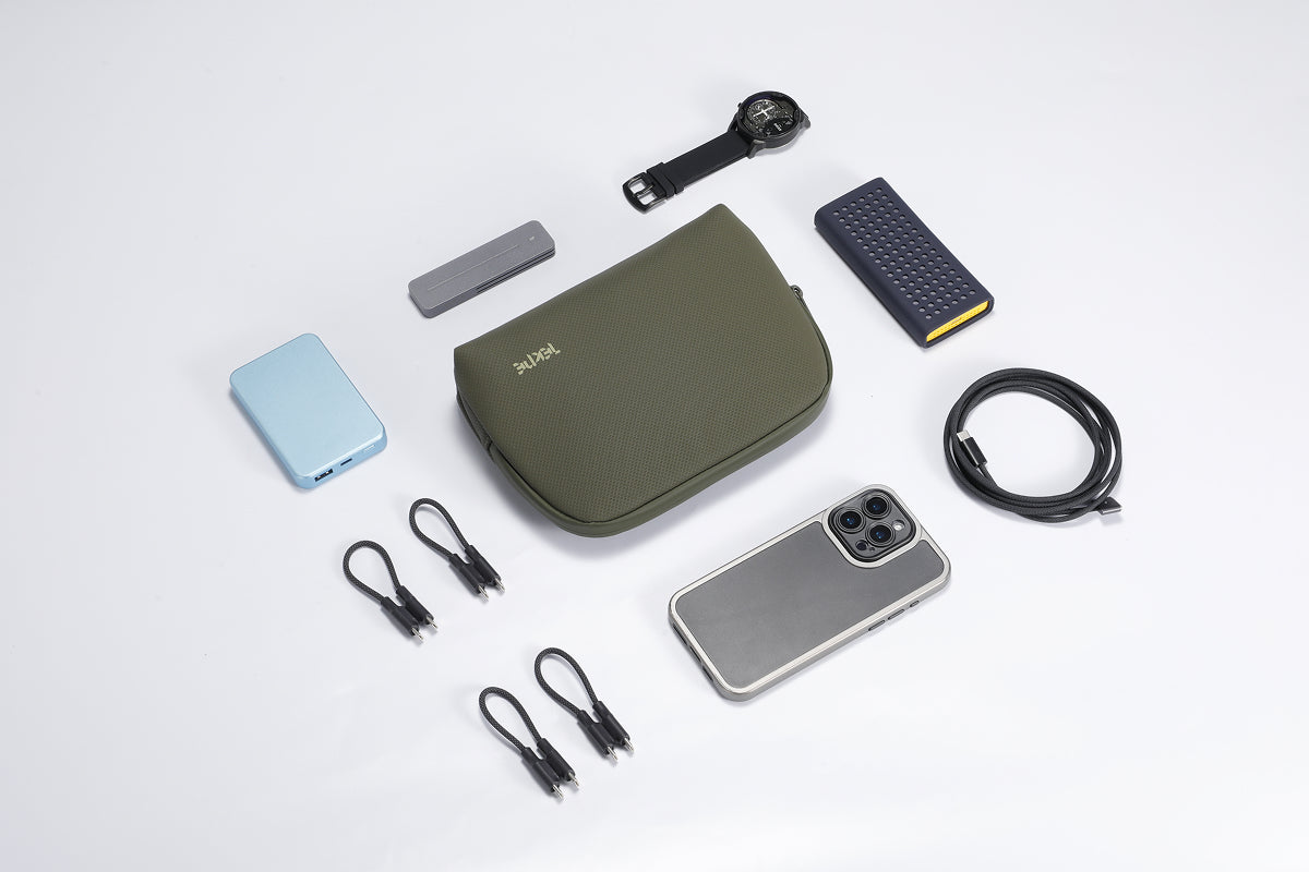 TEKNE Mini Tech Organiser-Green