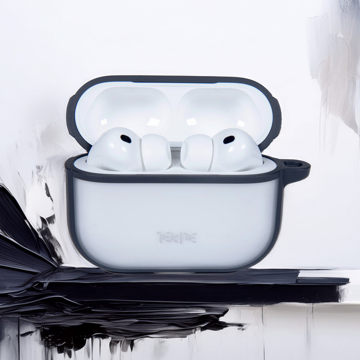 TEKNE Matt Hybrid Case for Airpods Pro3-Clear-Black