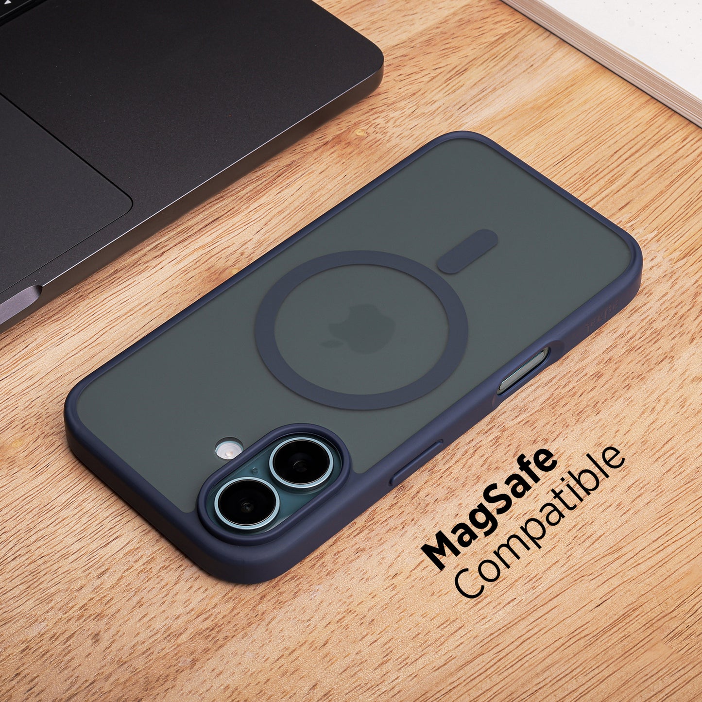 Tekne Matt MagSafe Case for iPhone 16 | Matte Finish | MagSafe Compatible & Scratch-Resistant - Blue