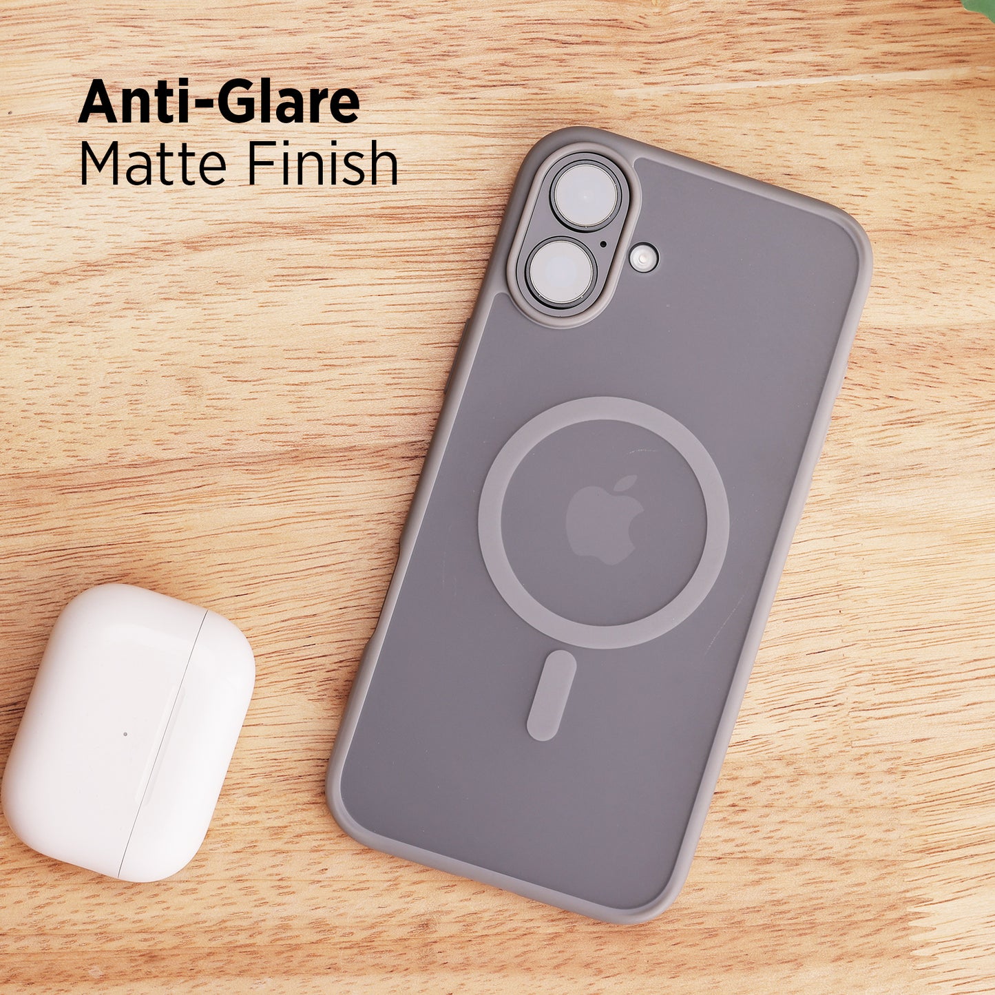 Tekne Matt MagSafe Case for iPhone 16 Plus | Matte Finish | MagSafe Compatible & Scratch-Resistant - Grey
