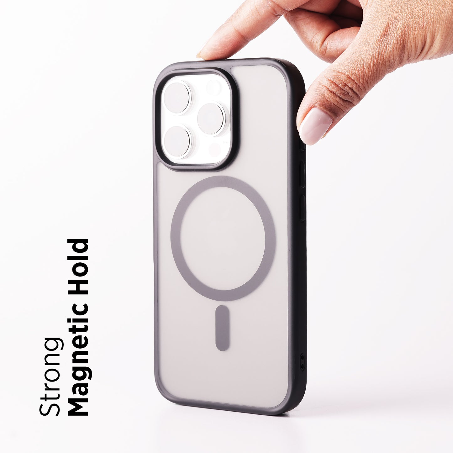 Tekne Matt MagSafe Case for iPhone 16 Pro | Matte Finish | MagSafe Compatible & Scratch-Resistant - Black