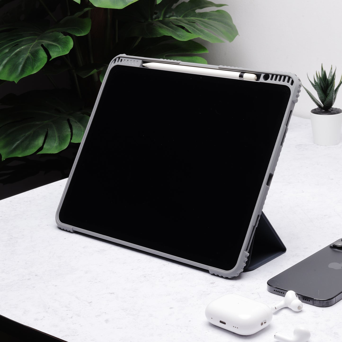 Tekne Shockproof Vegan Leather Case with Stand – iPad Air 13 (M2)