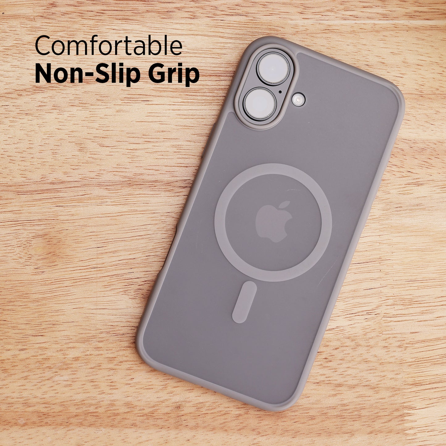 Tekne Matt MagSafe Case for iPhone 16 Plus | Matte Finish | MagSafe Compatible & Scratch-Resistant - Grey