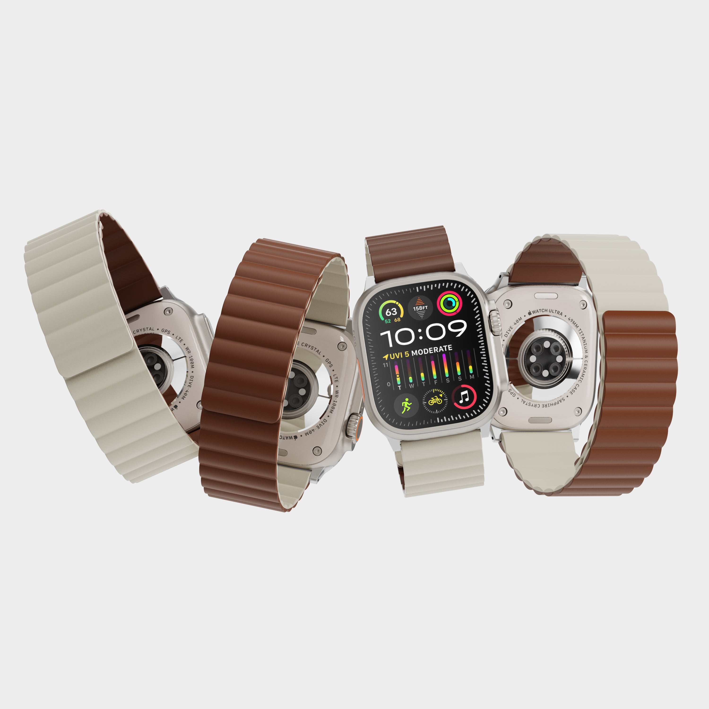 Tekne Reversible Magnetic Silicone Band|Brown- Starlight