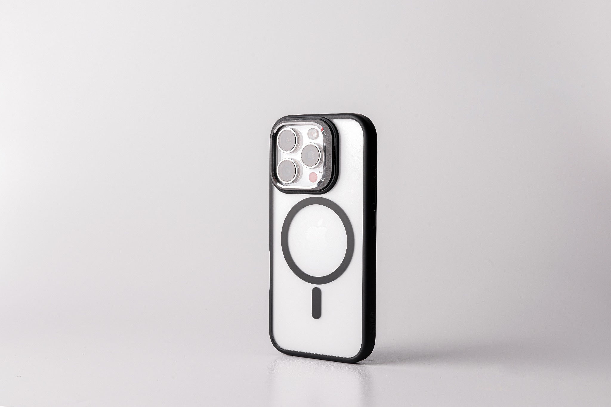 Tekne CRYSTAL Case with Metal Camera Stand for iPhone 16 Pro-Black
