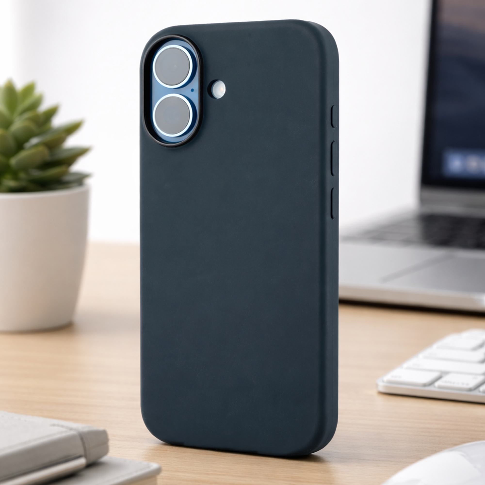 TEKNE Silicone MagSafe Case for iPhone 17- Black