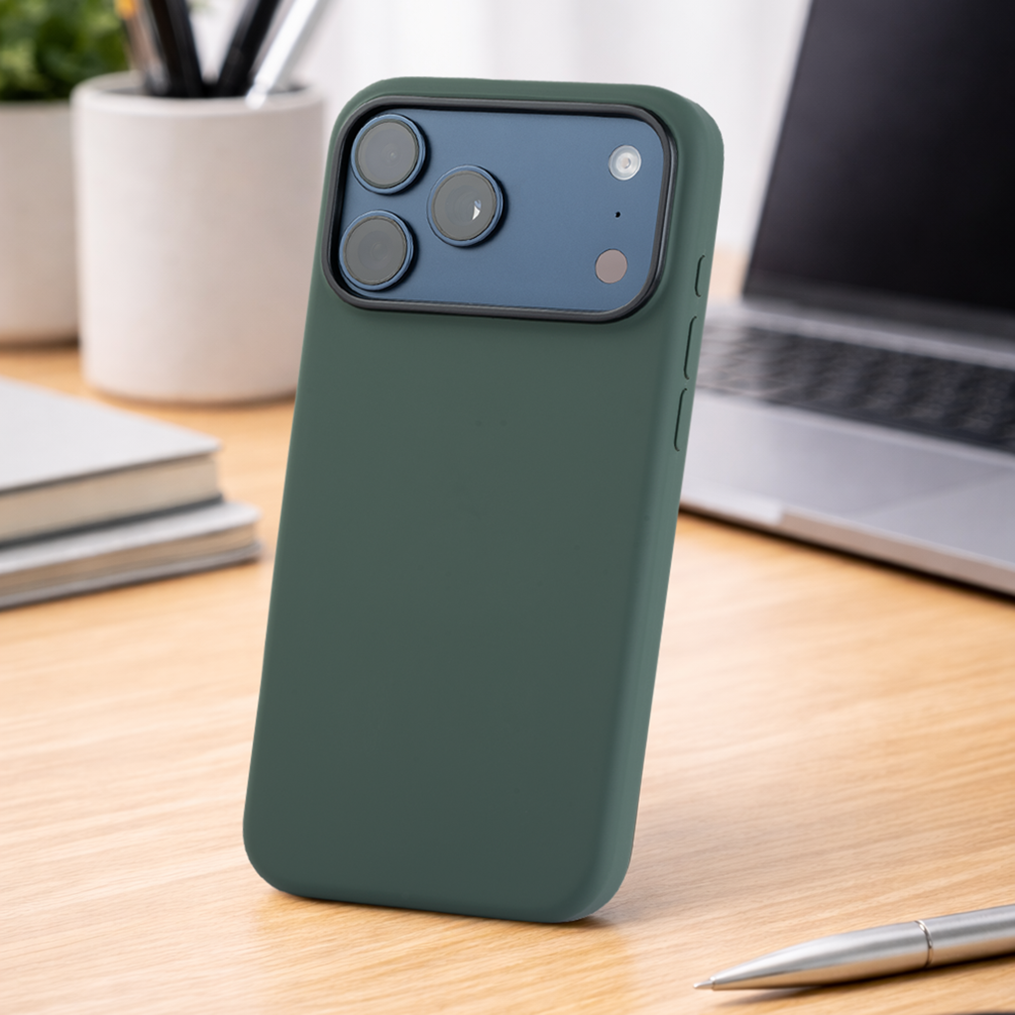 TEKNE Silicone MagSafe Case for iPhone 17 Pro Max-Green