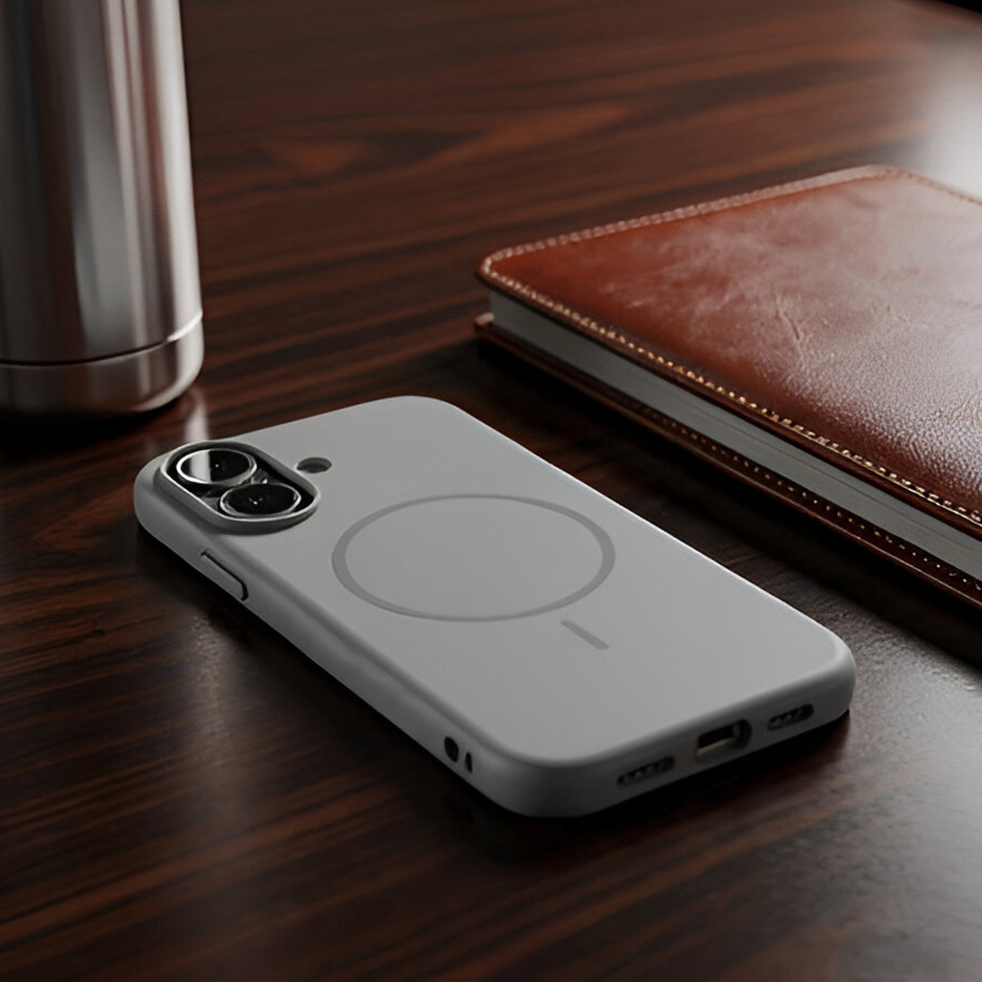 TEKNE Solid Duo MagSafe case for iPhone 17- Grey
