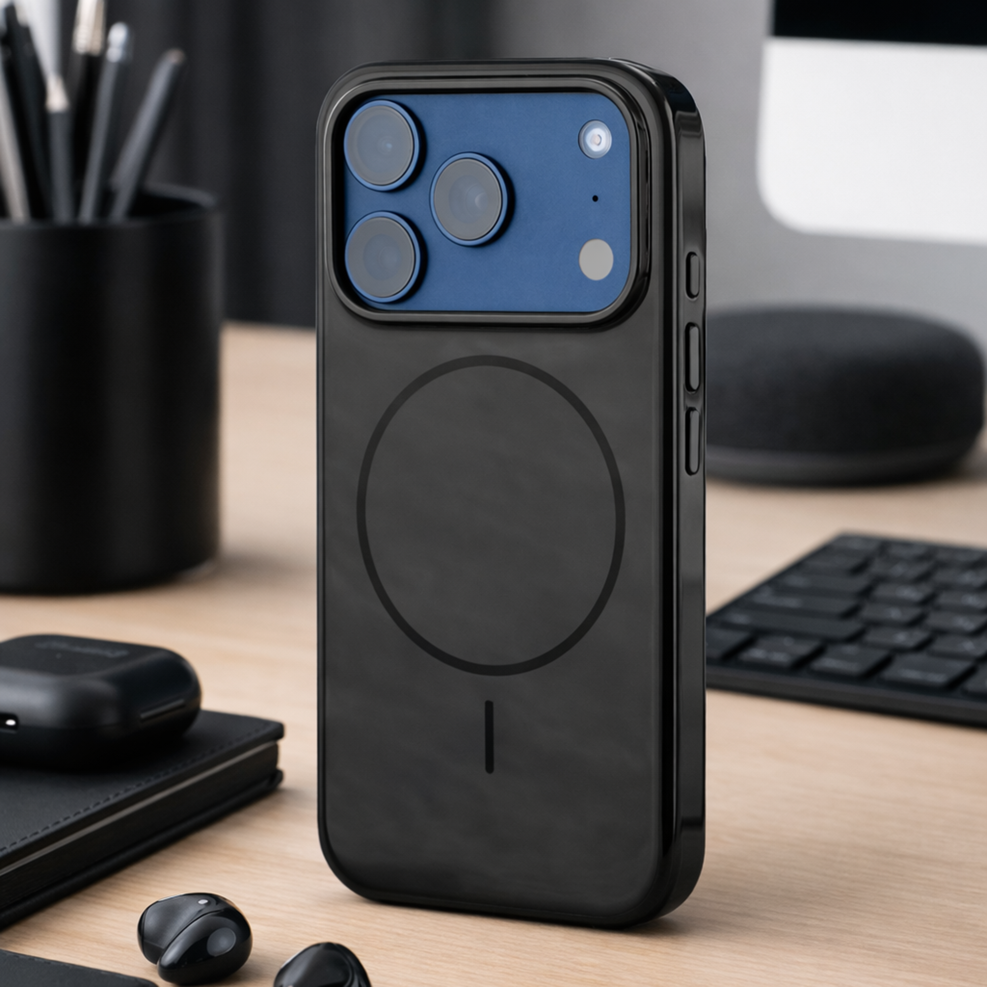 TEKNE Gloss Hard case for iPhone 17 Pro-Black