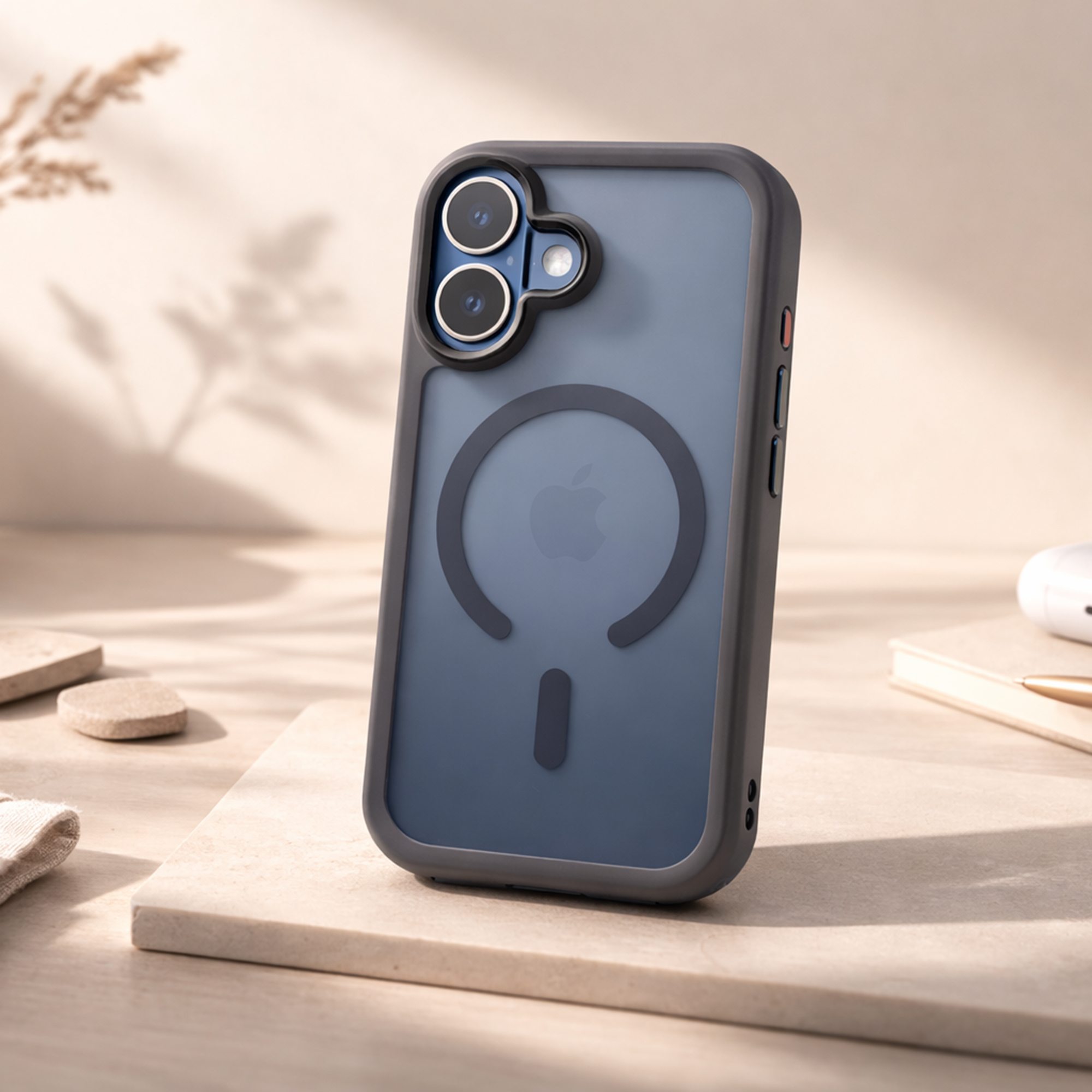 TEKNE Hybrid Frost Matte case for iPhone 17-Black