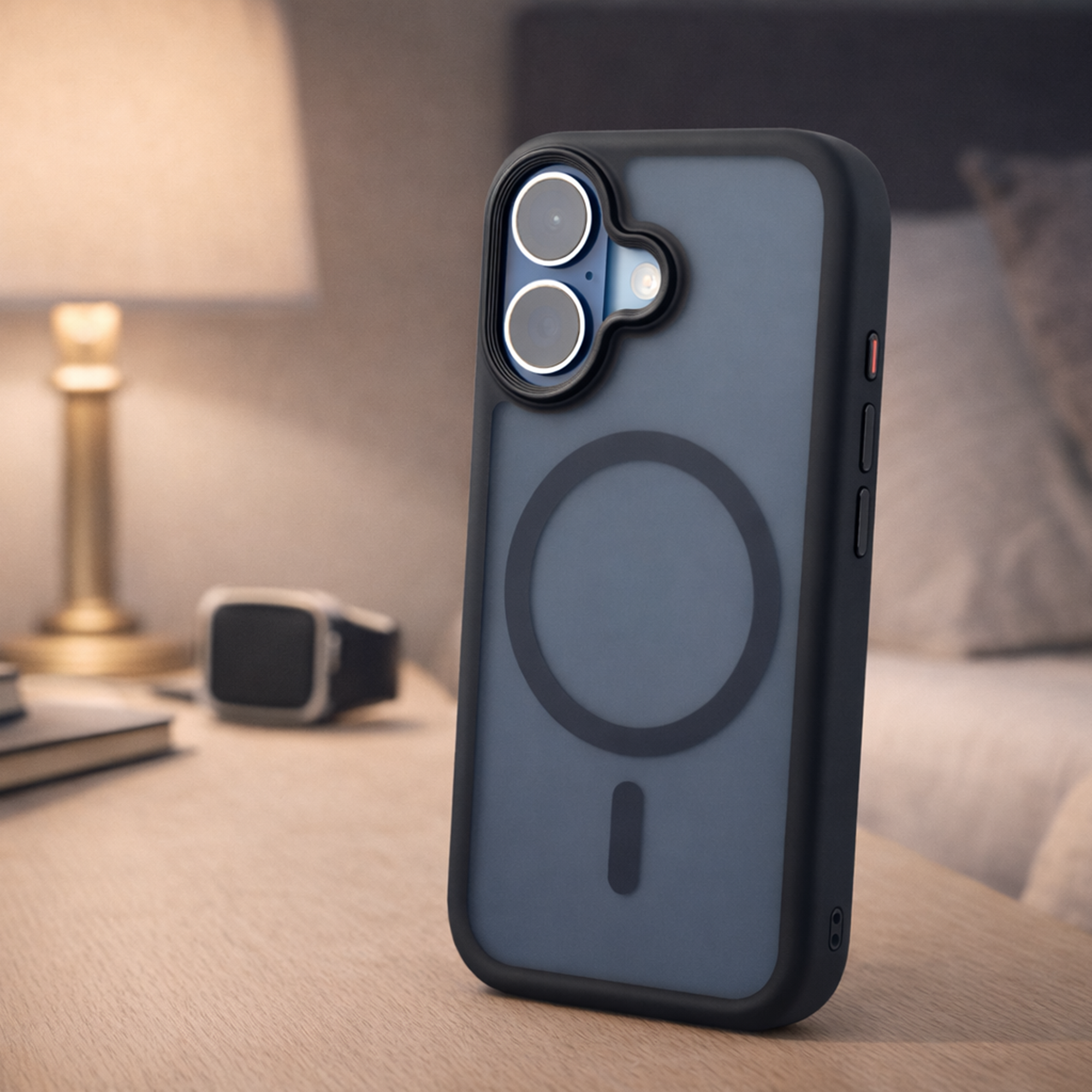 TEKNE Hybrid Frost Matte case for iPhone 17-Black