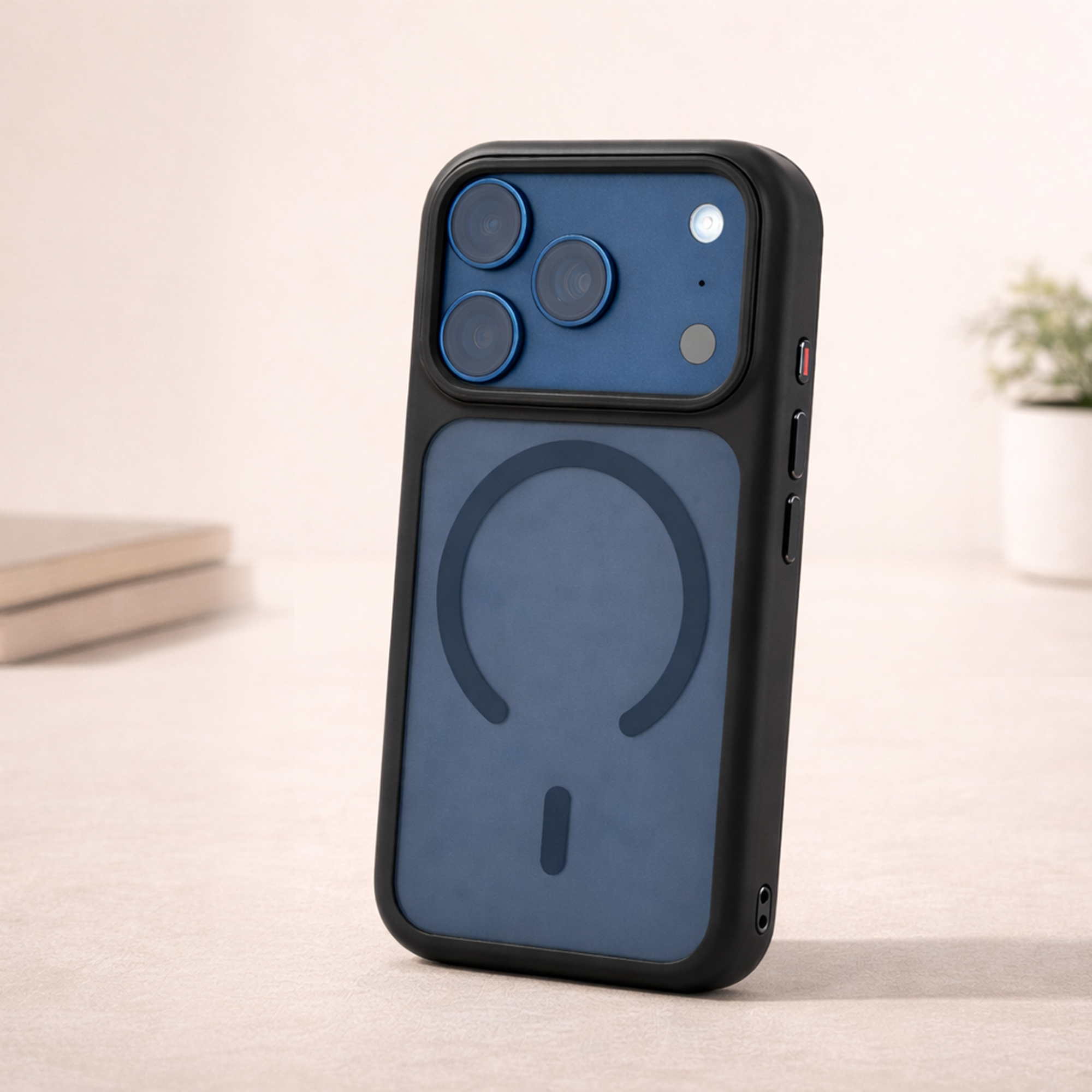 TEKNE Hybrid Frost Matte case for iPhone 17 Pro-Black