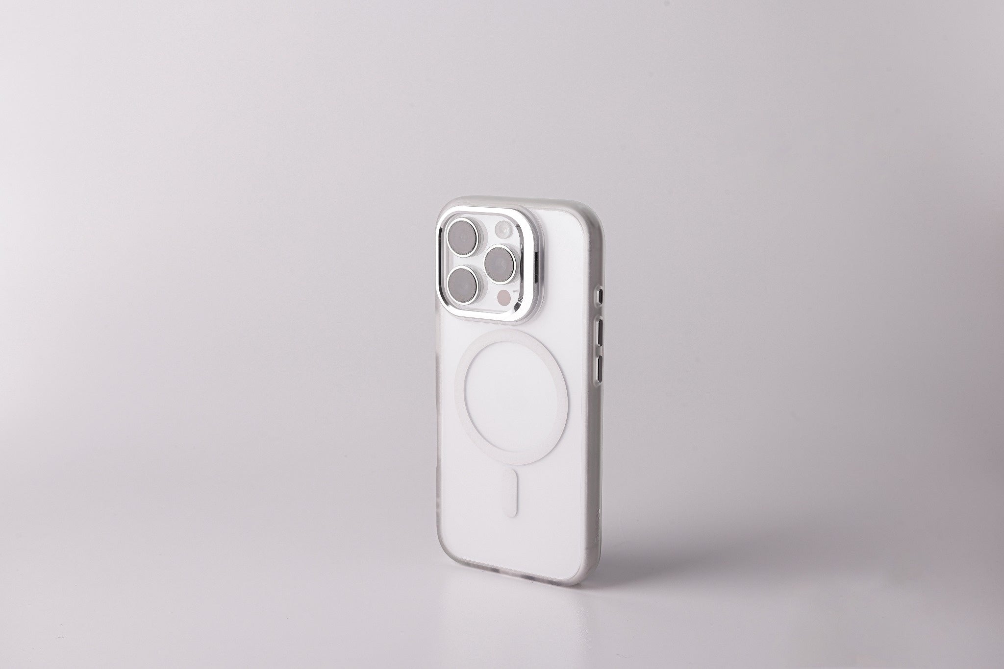 Tekne CRYSTAL Case with Metal Camera Stand for iPhone 16 Pro-White