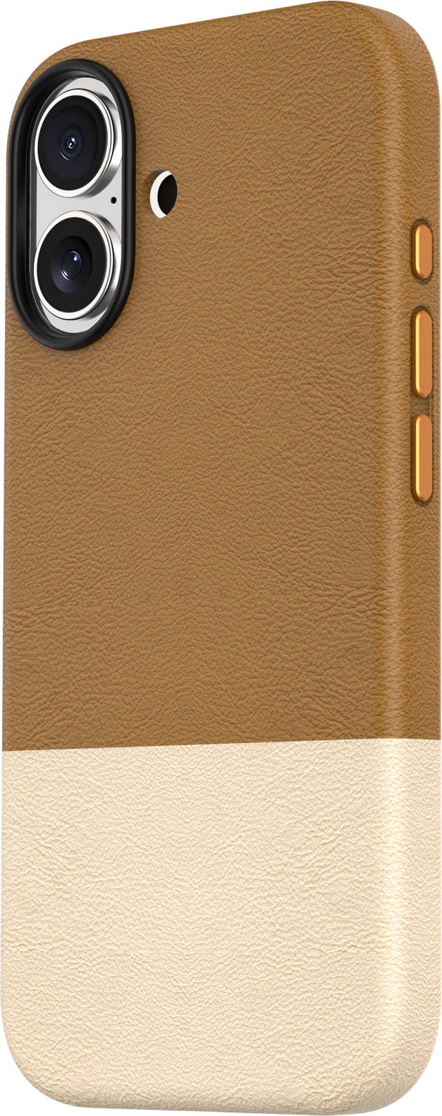TEKNE DualTone Vegan Leather Case for iPhone 17-Brown