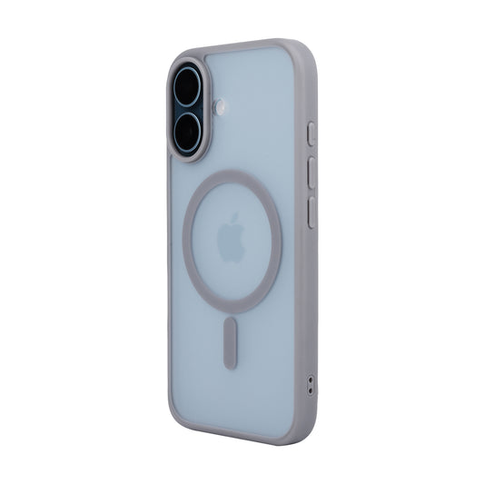 Tekne Matt MagSafe Case for iPhone 16 | Matte Finish | MagSafe Compatible & Scratch-Resistant - Grey