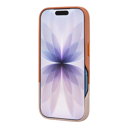 TEKNE DualTone Vegan Leather Case for iPhone 17  Pro- Brown