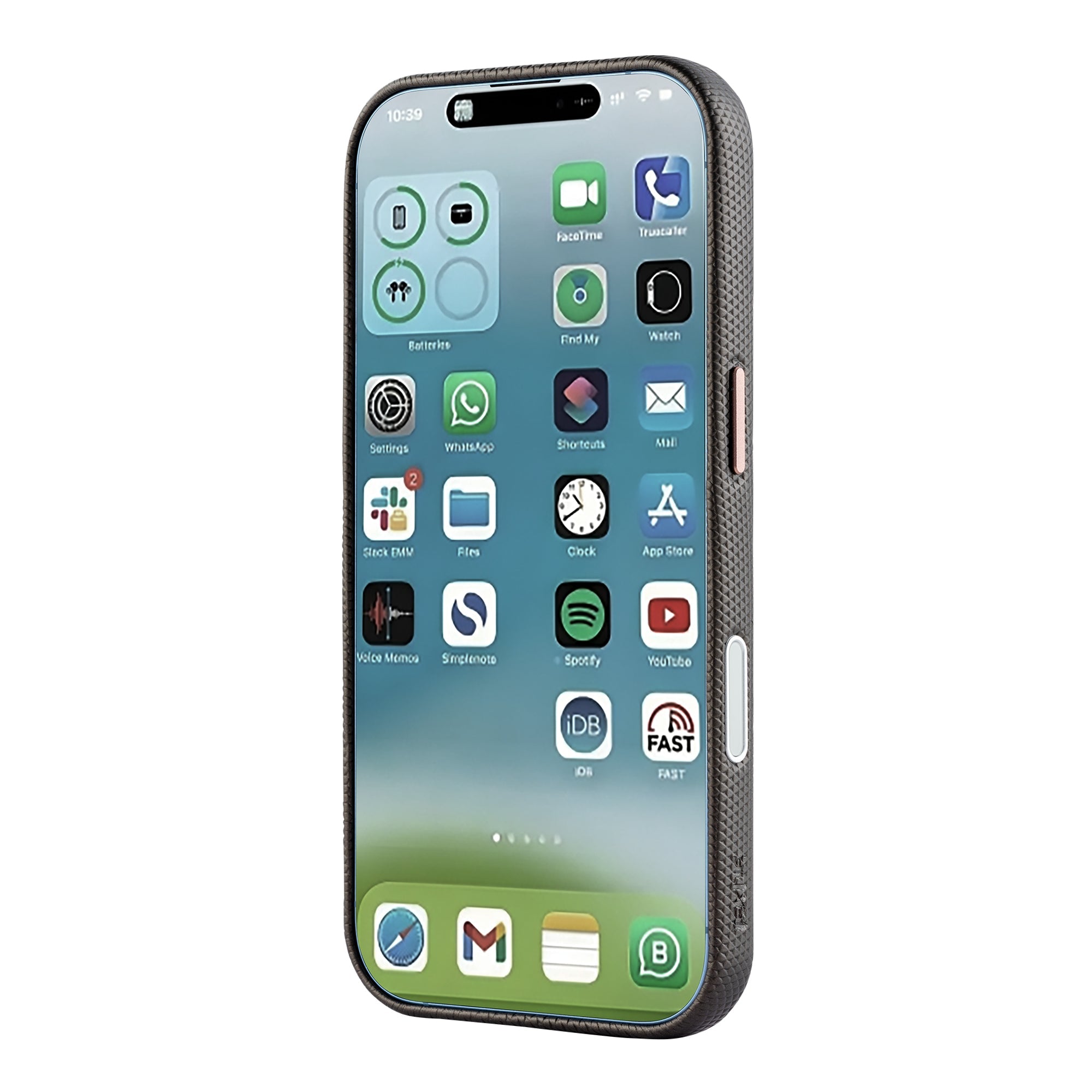 TEKNE Textura Vegan Leather Case  for iPhone 17-Grey