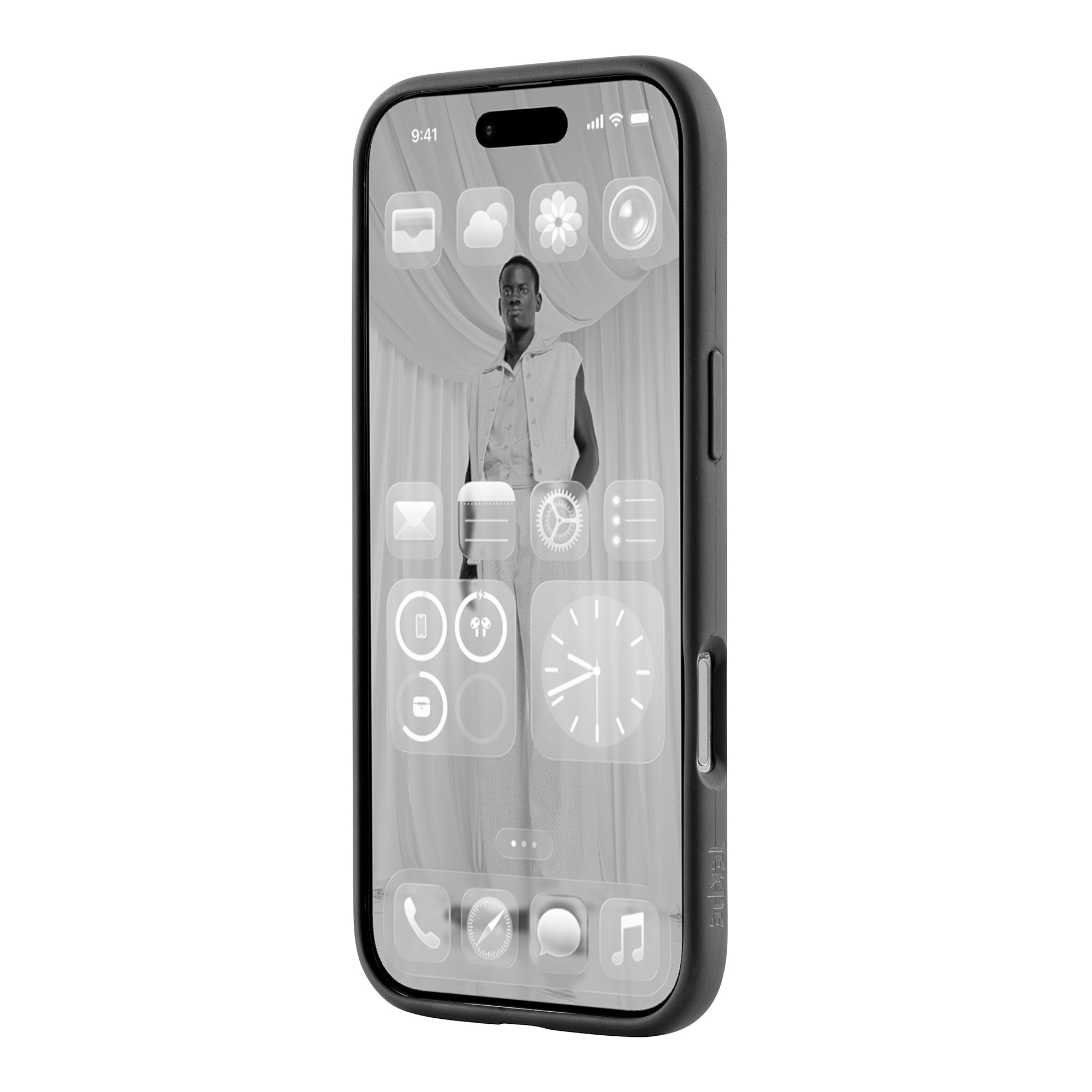 TEKNE WaveStand Silicone Case for iPhone 17 Air- Black