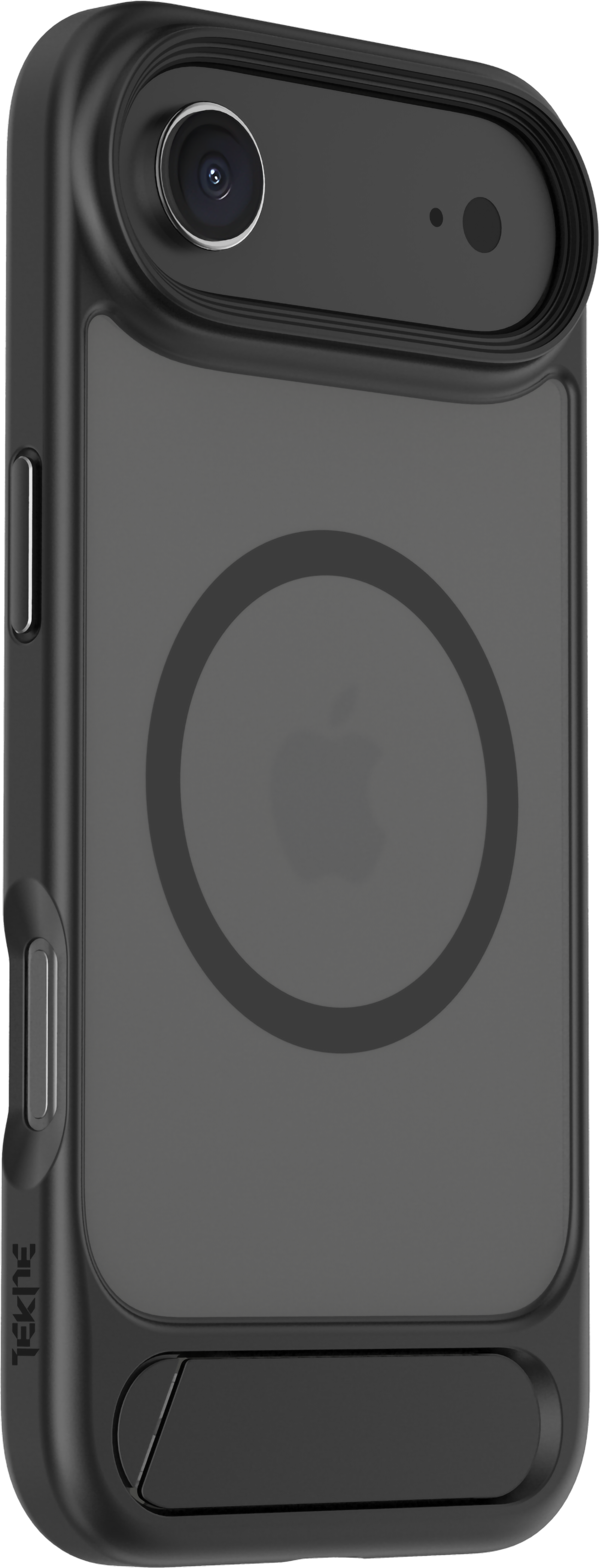 TEKNE Hybrid Frost Matte with stand Case for iPhone 17 Air-Black