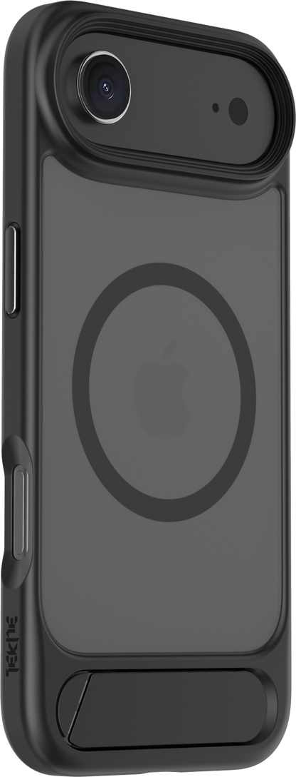 TEKNE Hybrid Frost Matte with stand Case for iPhone 17 Air-Black
