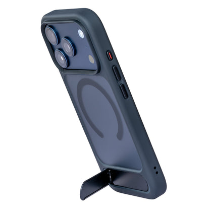 TEKNE Hybrid Frost Matte with stand Case for iPhone 17 Pro-Black