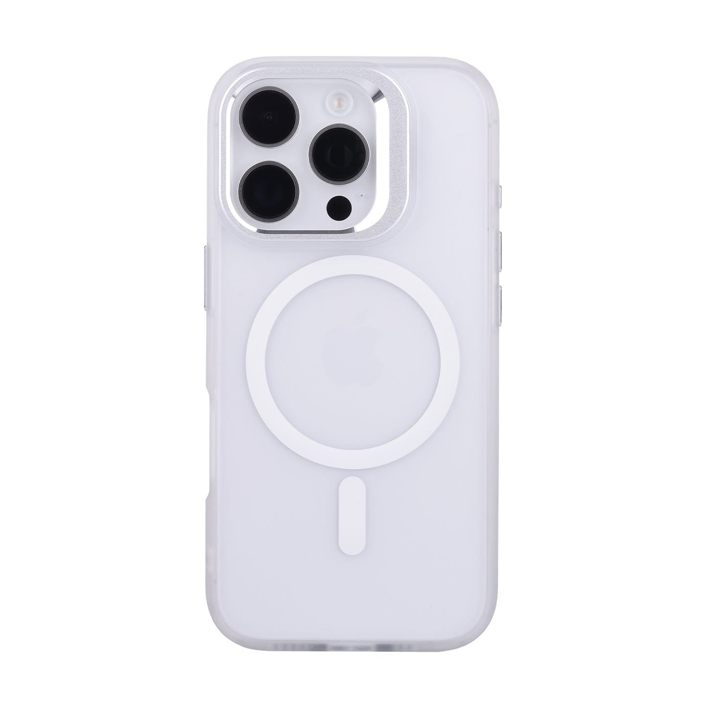 Tekne CLEAR Case with Camera Stand for iPhone 16 Pro Max | Slim, Transparent & Scratch-Resistant - White