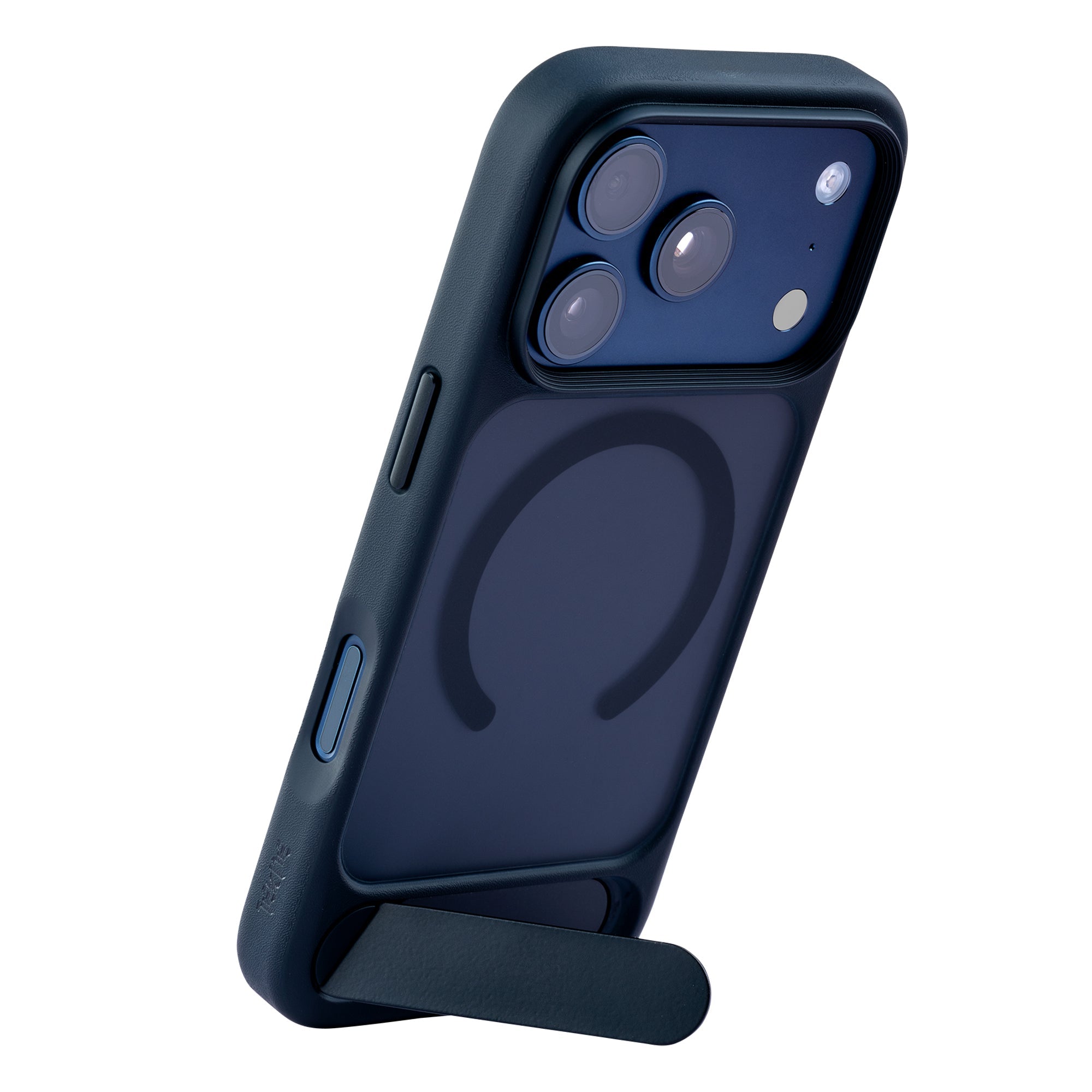 TEKNE Hybrid Frost Matte with stand Case for iPhone 17 Pro-Black