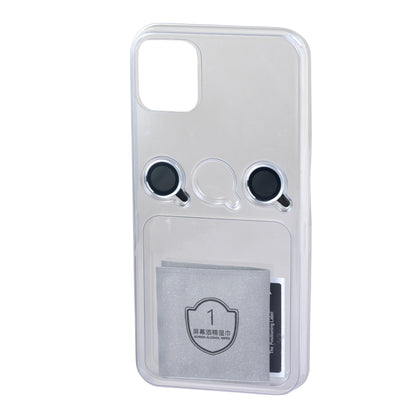 Tekne CLEAR Case with Camera stand for iPhone 16 Plus-White